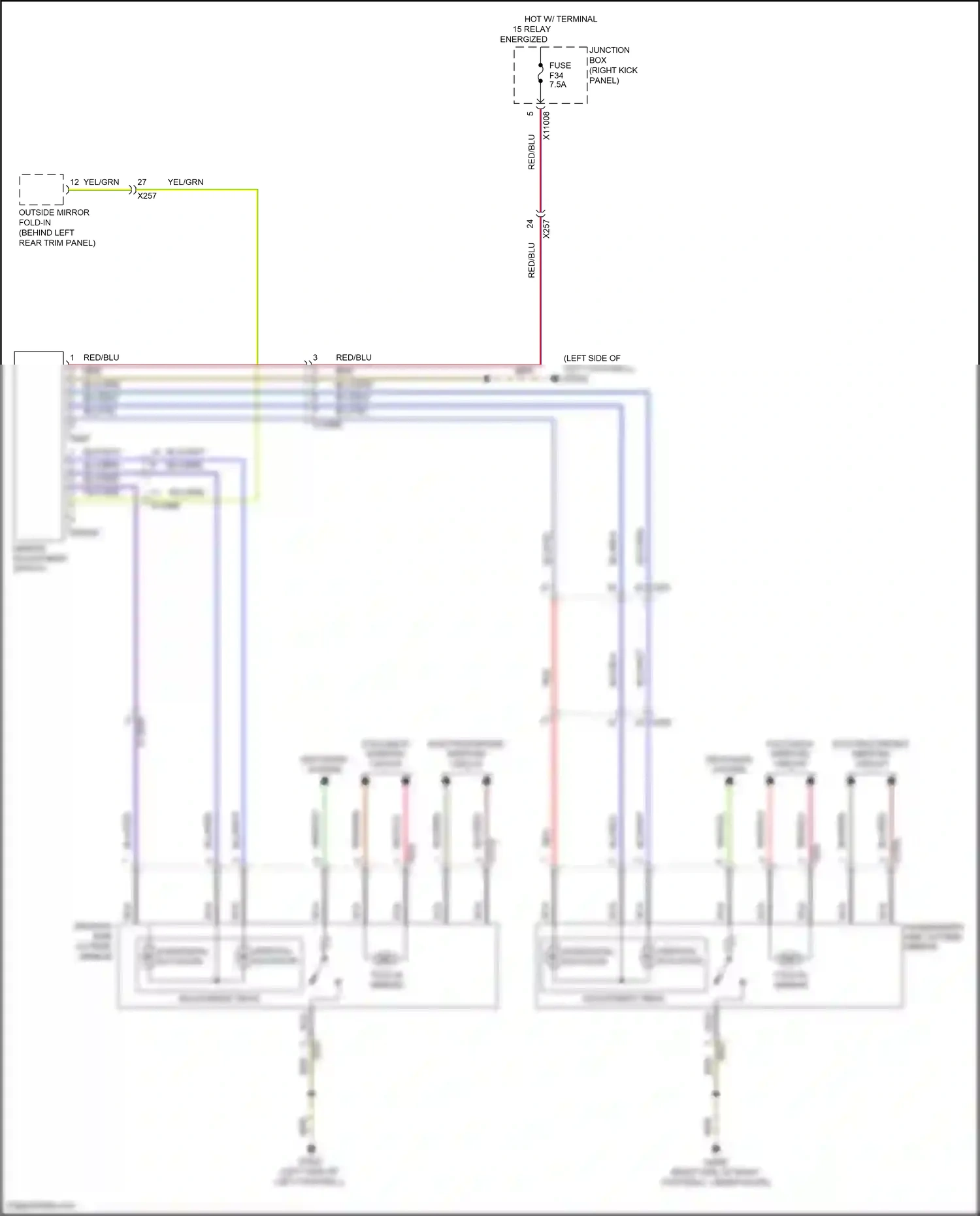 MINI Cooper III (2013-2018) blu/yel wiring diagram  (5 of 71)