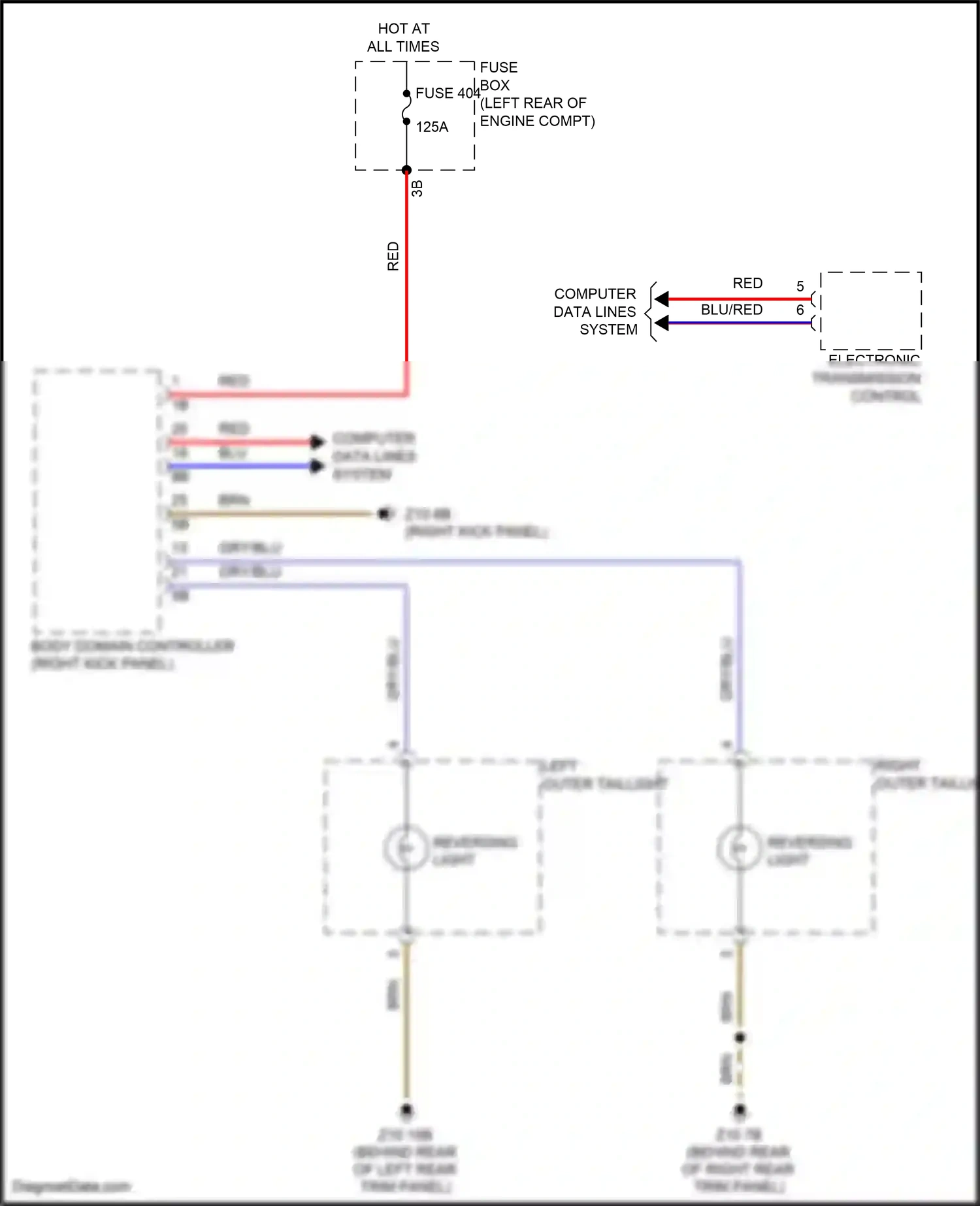 MINI Cooper III (2013-2018) body domain controller (right kick panel) wiring diagram  (2 of 12)