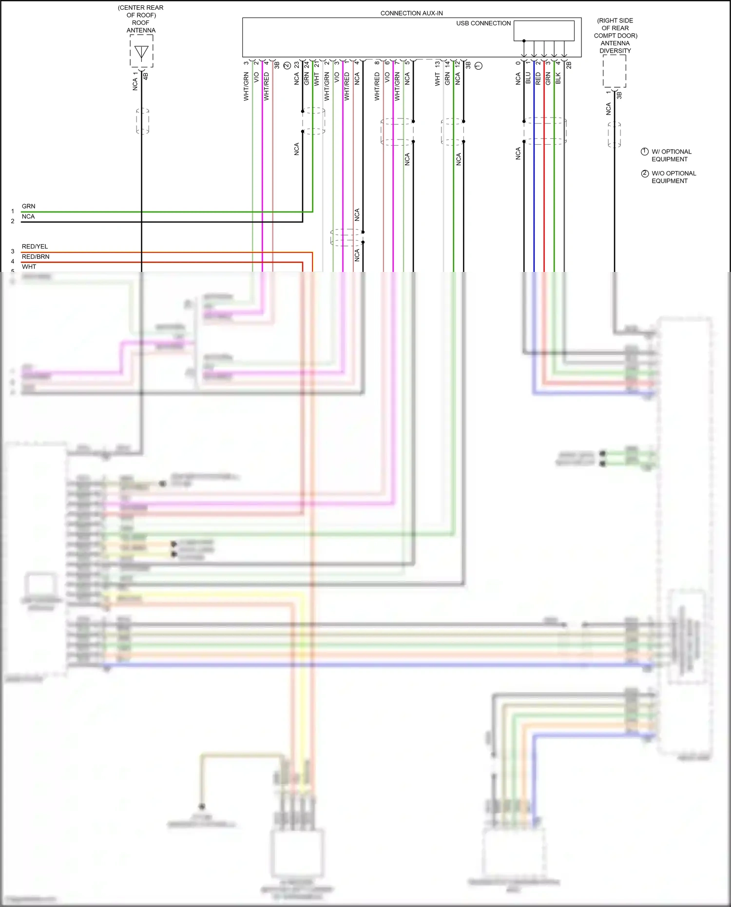 MINI Cooper III (2013-2018) connection aux-in wiring diagram  (1 of 1)