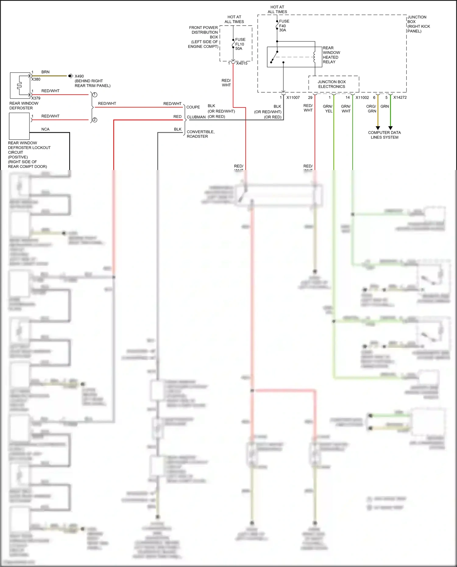 MINI Cooper III (2013-2018) coupe wiring diagram  (1 of 3)