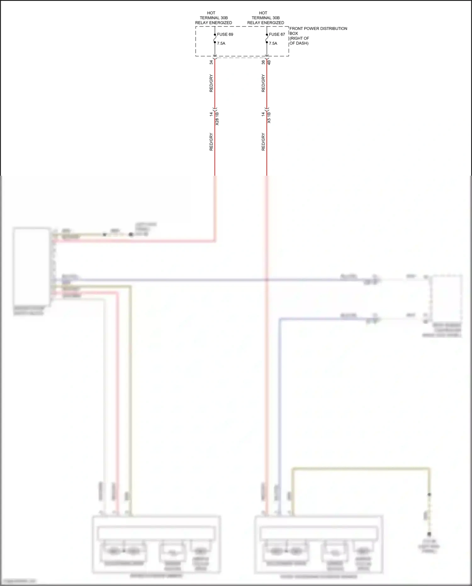 MINI Cooper III (2013-2018) driver's door switch block wiring diagram  (7 of 9)