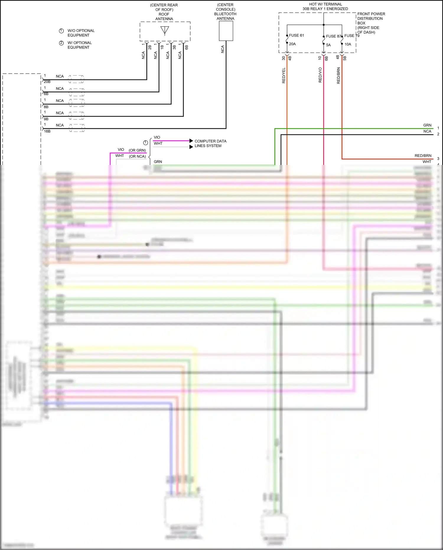 MINI Cooper III (2013-2018) fuse 61 wiring diagram  (2 of 10)
