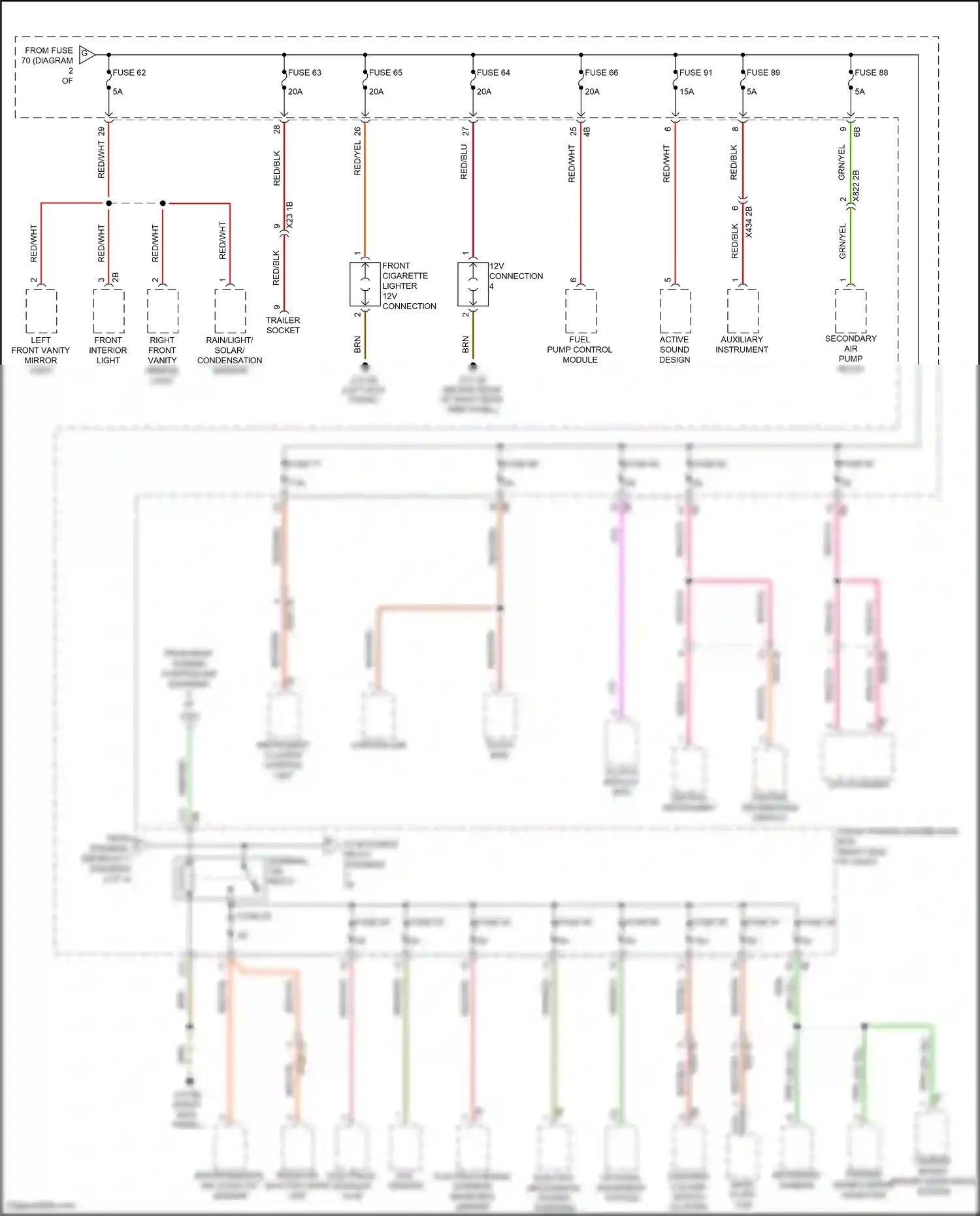 MINI Cooper III (2013-2018) fuse 89 wiring diagram  (1 of 1)