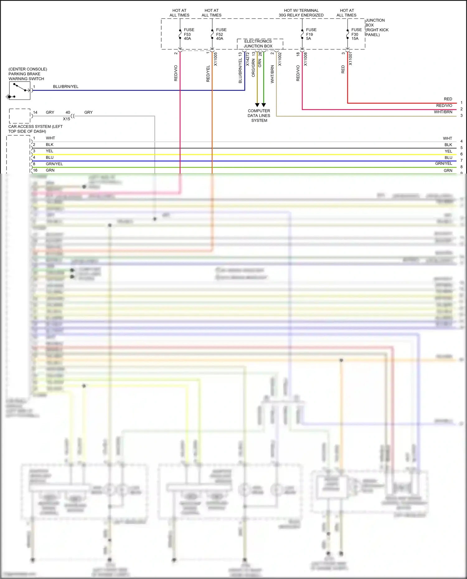 MINI Cooper III (2013-2018) headlamp range control wiring diagram  (1 of 3)