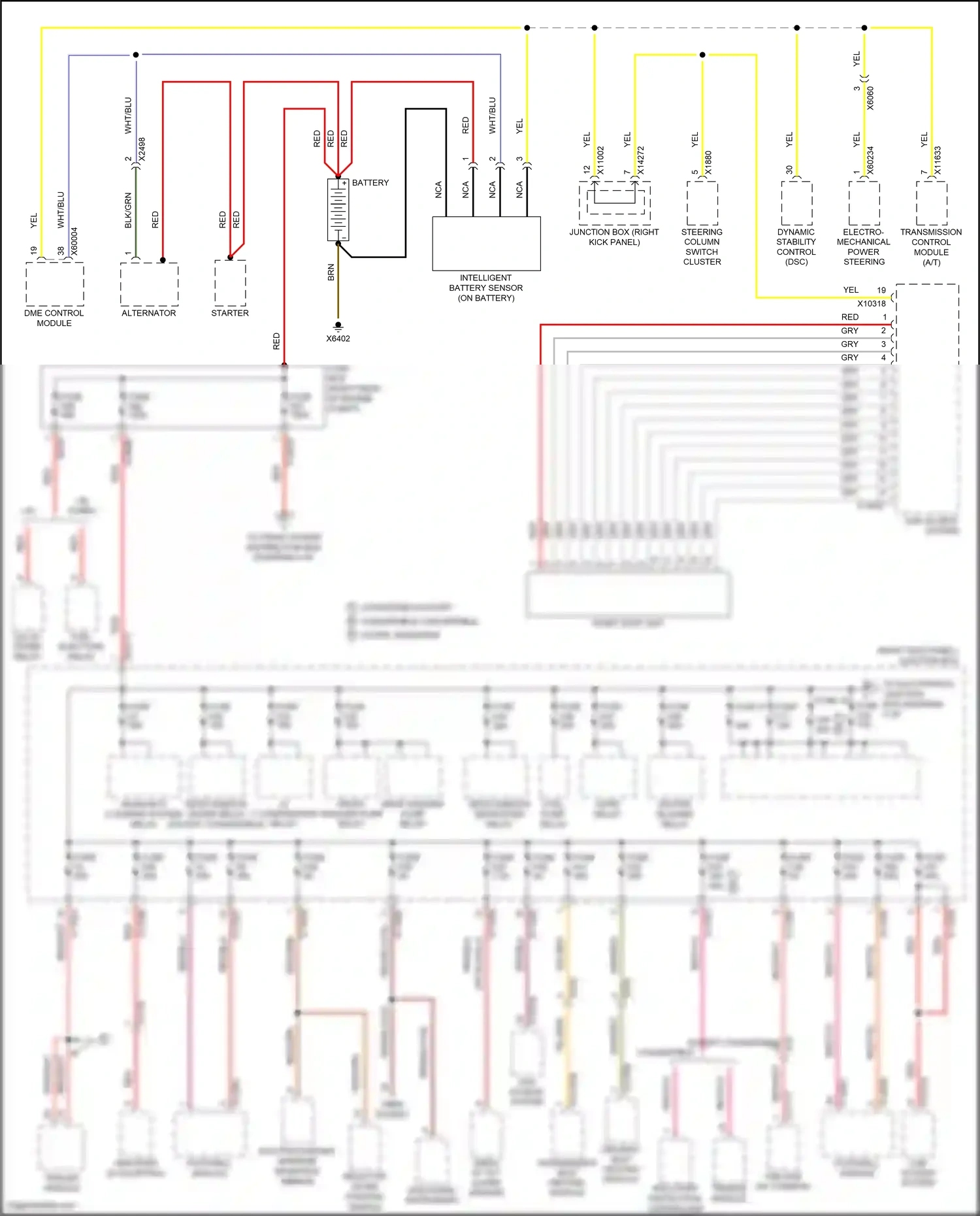 MINI Cooper III (2013-2018) junction box (right kick panel) wiring diagram  (5 of 12)
