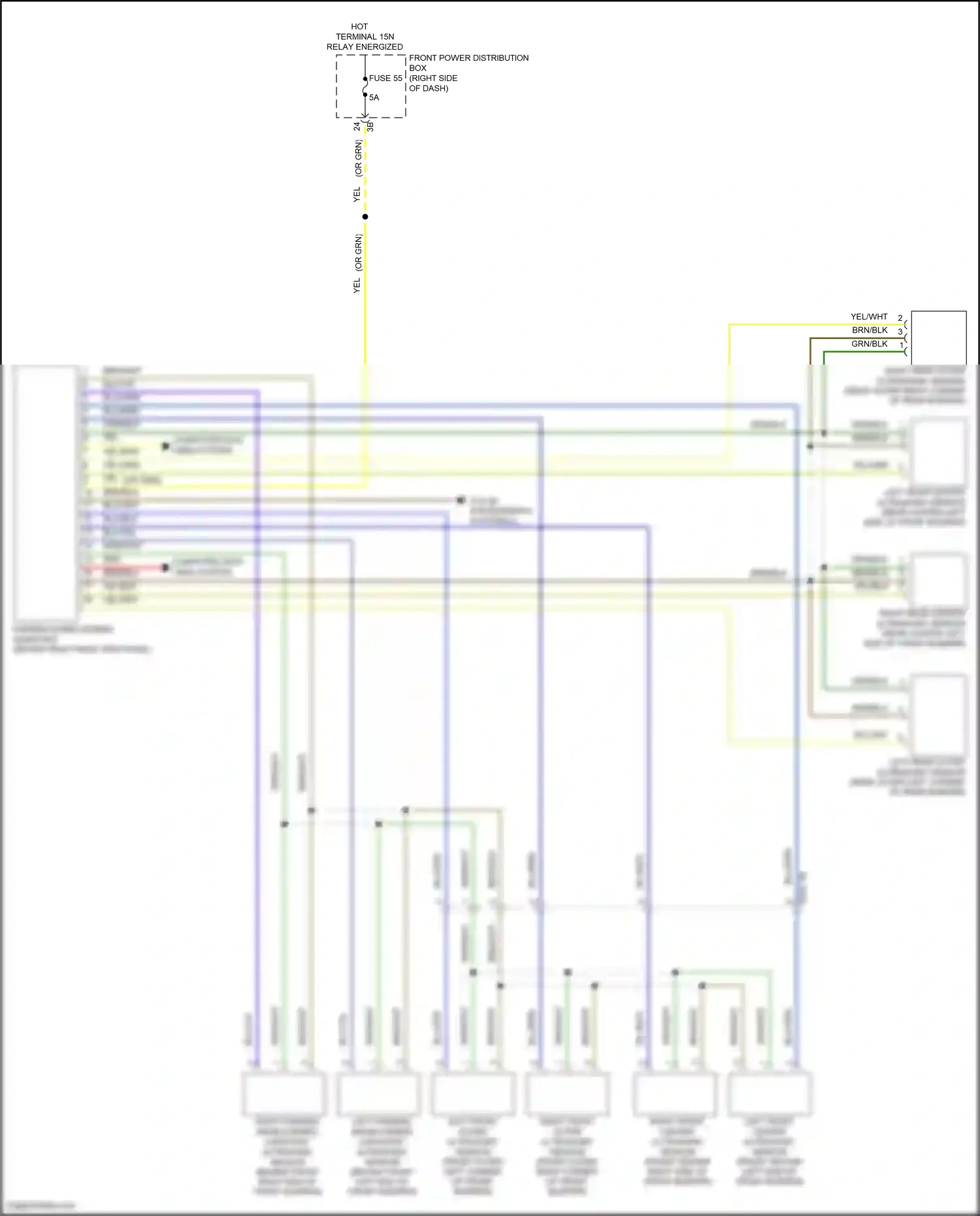 MINI Cooper III (2013-2018) left rear outer ultrasonic sensor wiring diagram  (1 of 1)