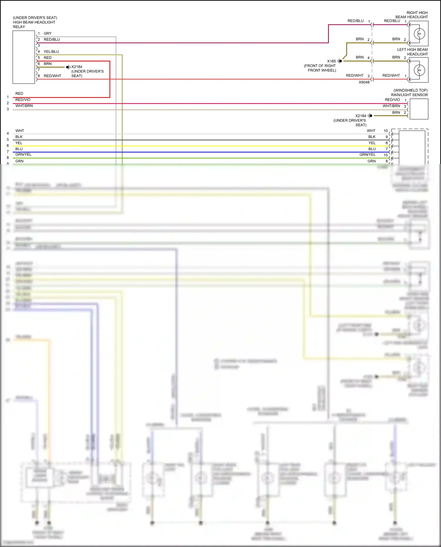 MINI Cooper III (2013-2018) lights/direct indicator/low beam stalk wiring diagram  (1 of 6)
