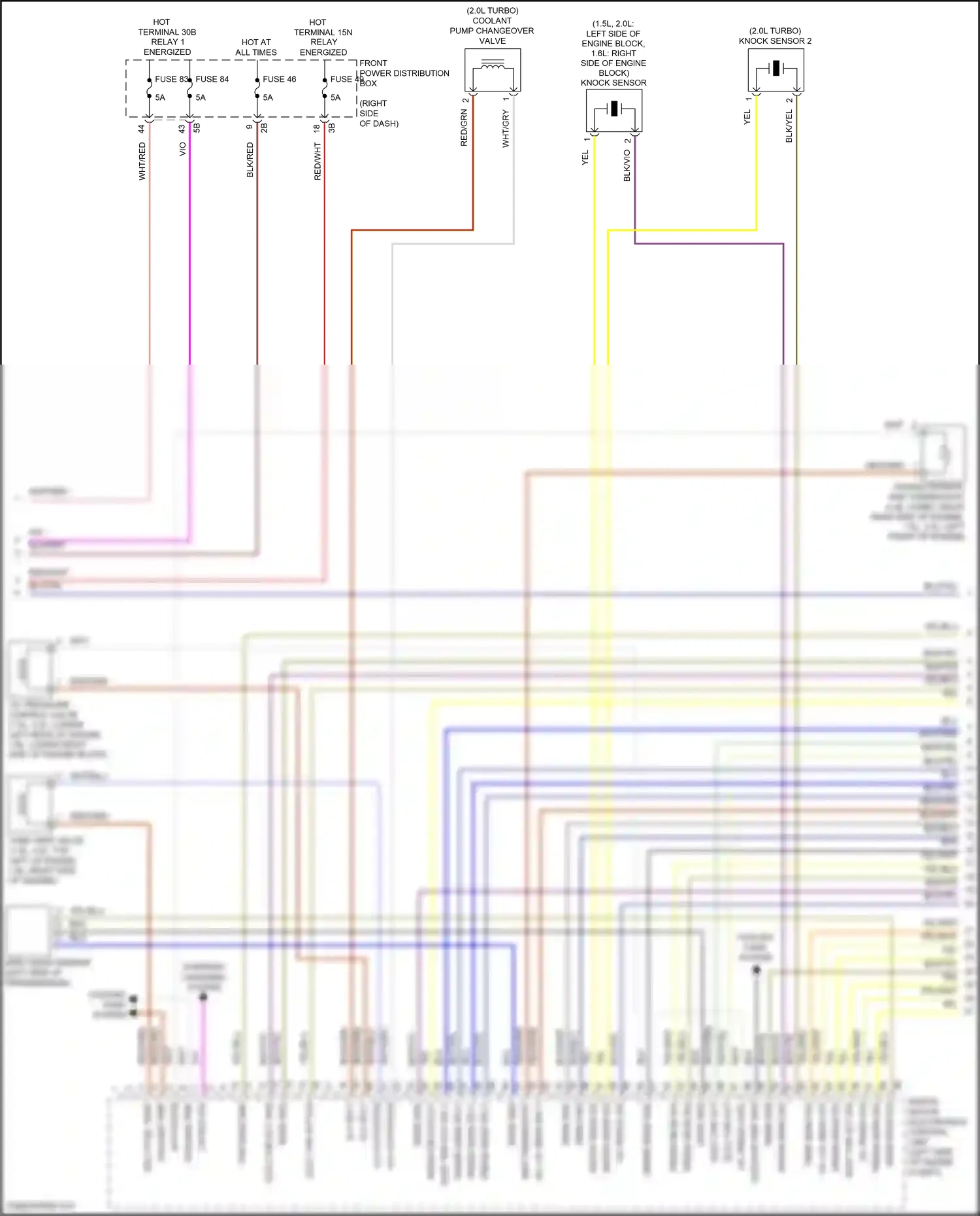MINI Cooper III (2013-2018) radiator outlet wiring diagram  (1 of 2)
