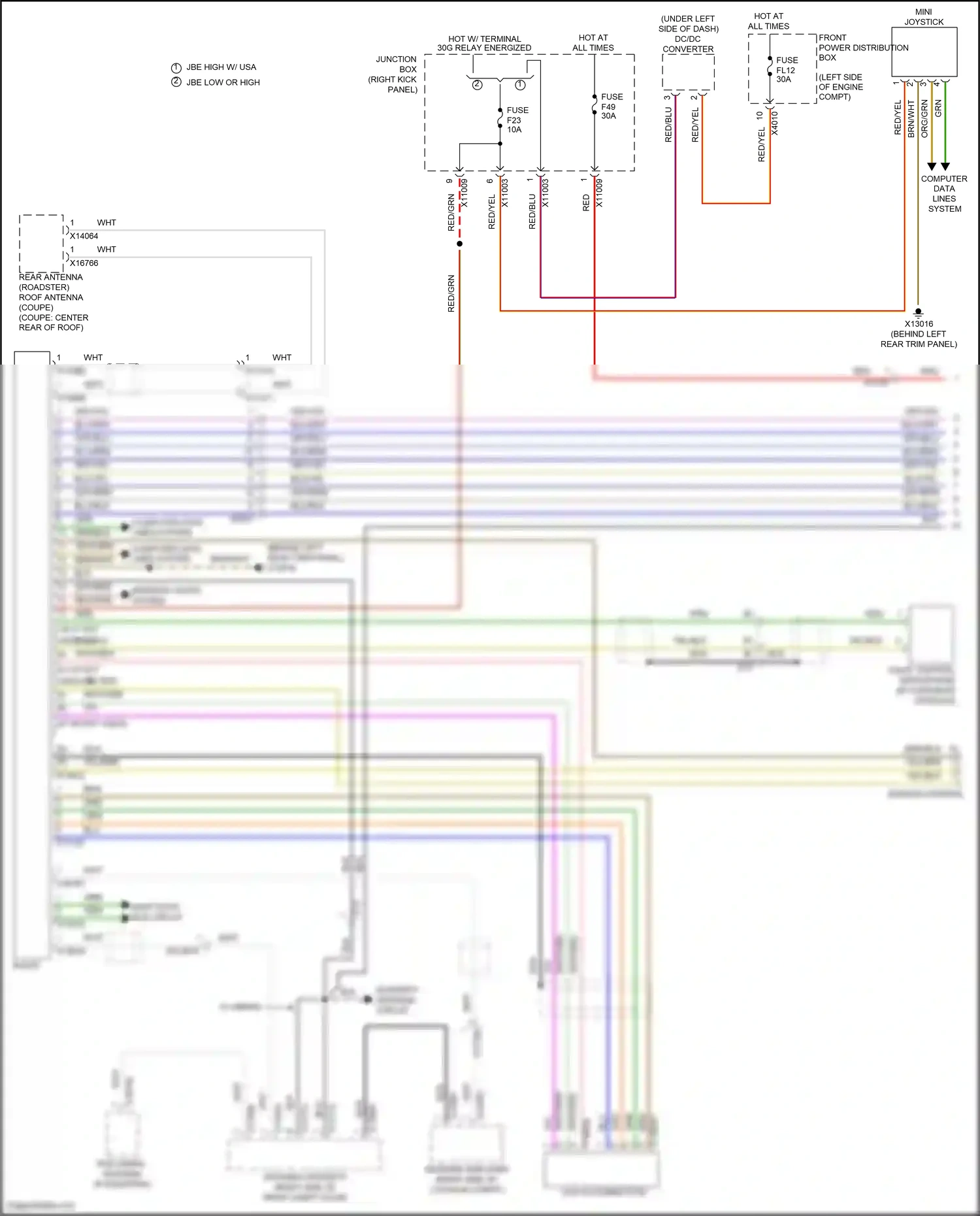 MINI Cooper III (2013-2018) red/grn wiring diagram  (45 of 105)