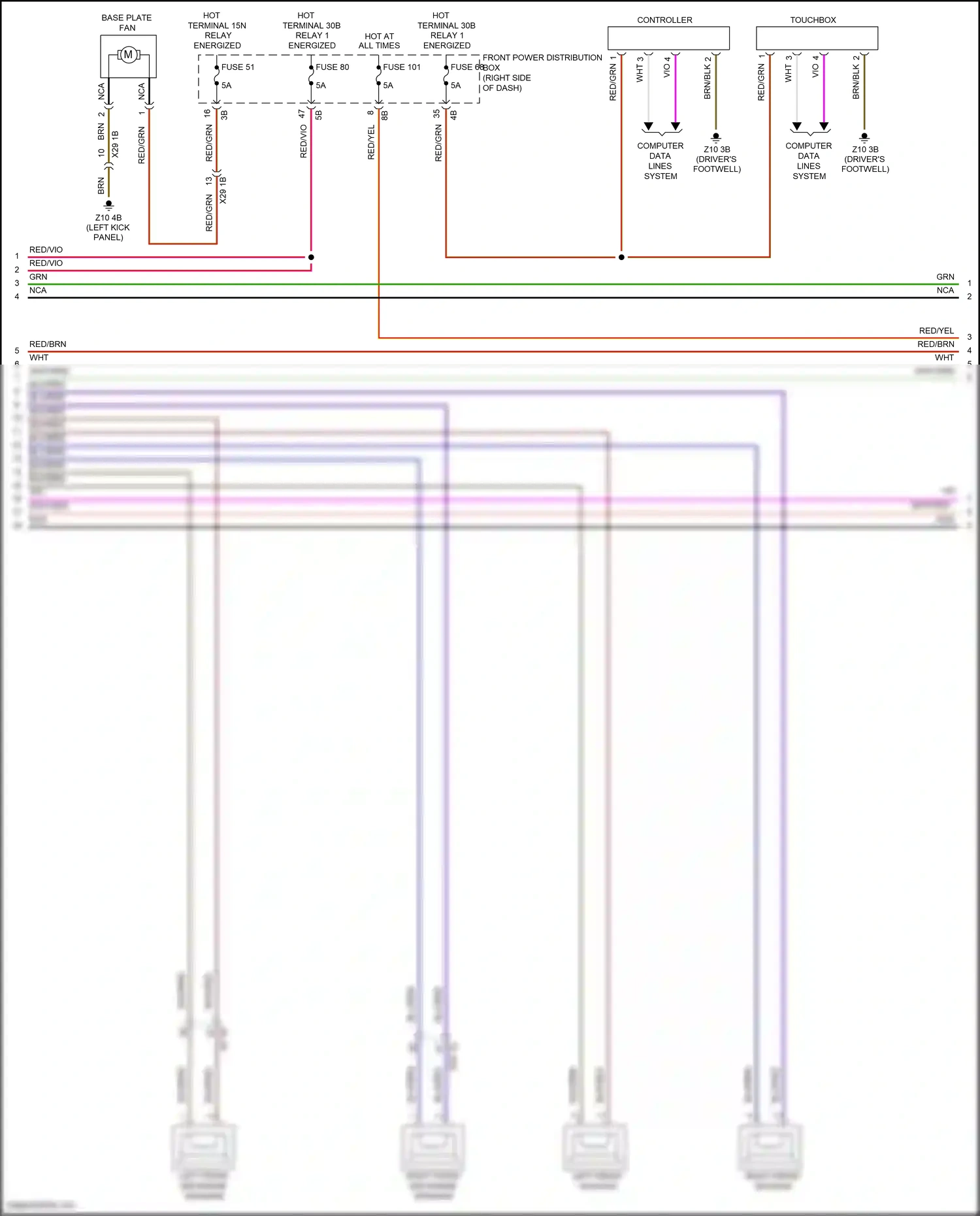 MINI Cooper III (2013-2018) relay 1 energized wiring diagram  (6 of 16)