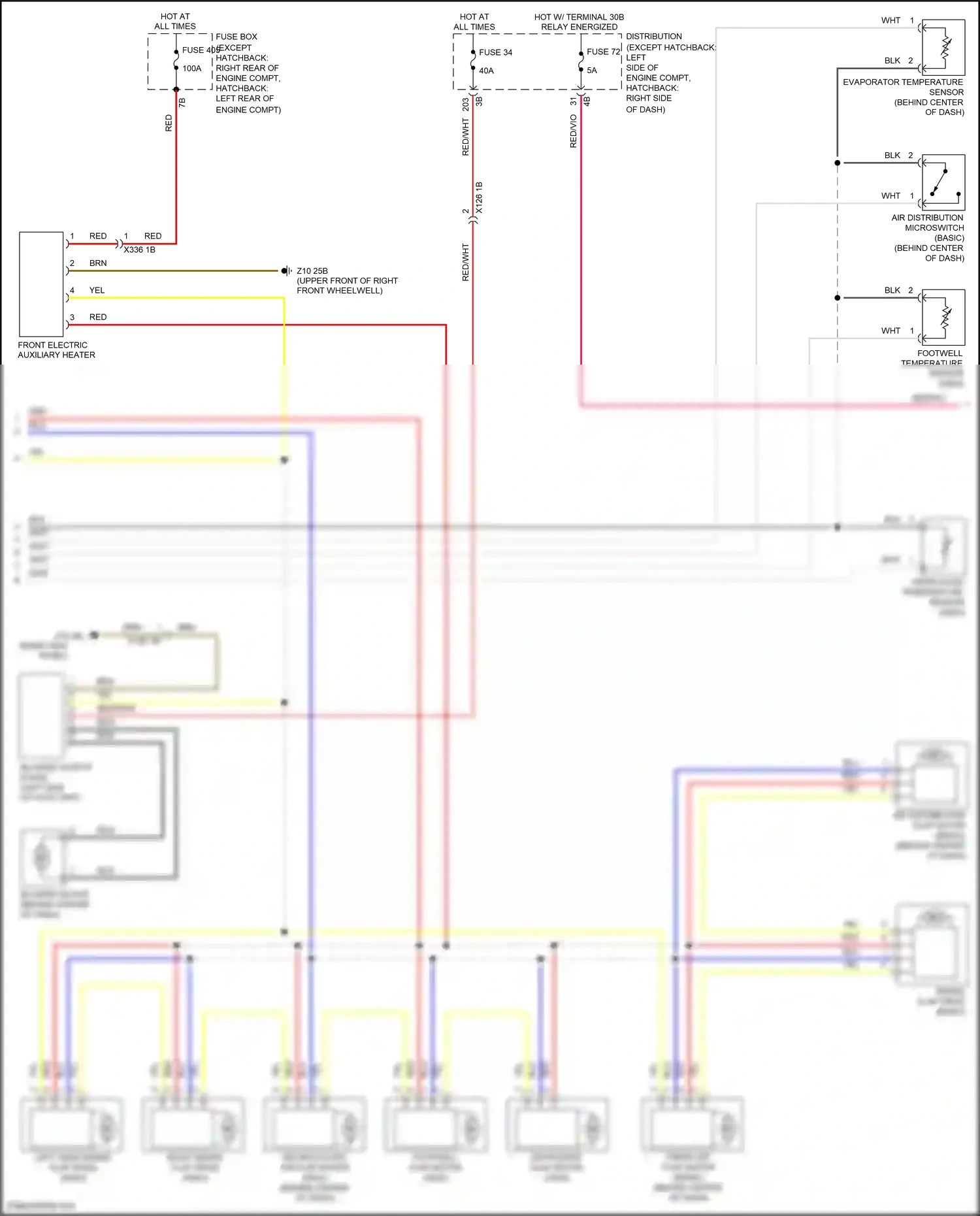 MINI Cooper III (2013-2018) right mixing flap drive wiring diagram  (1 of 2)