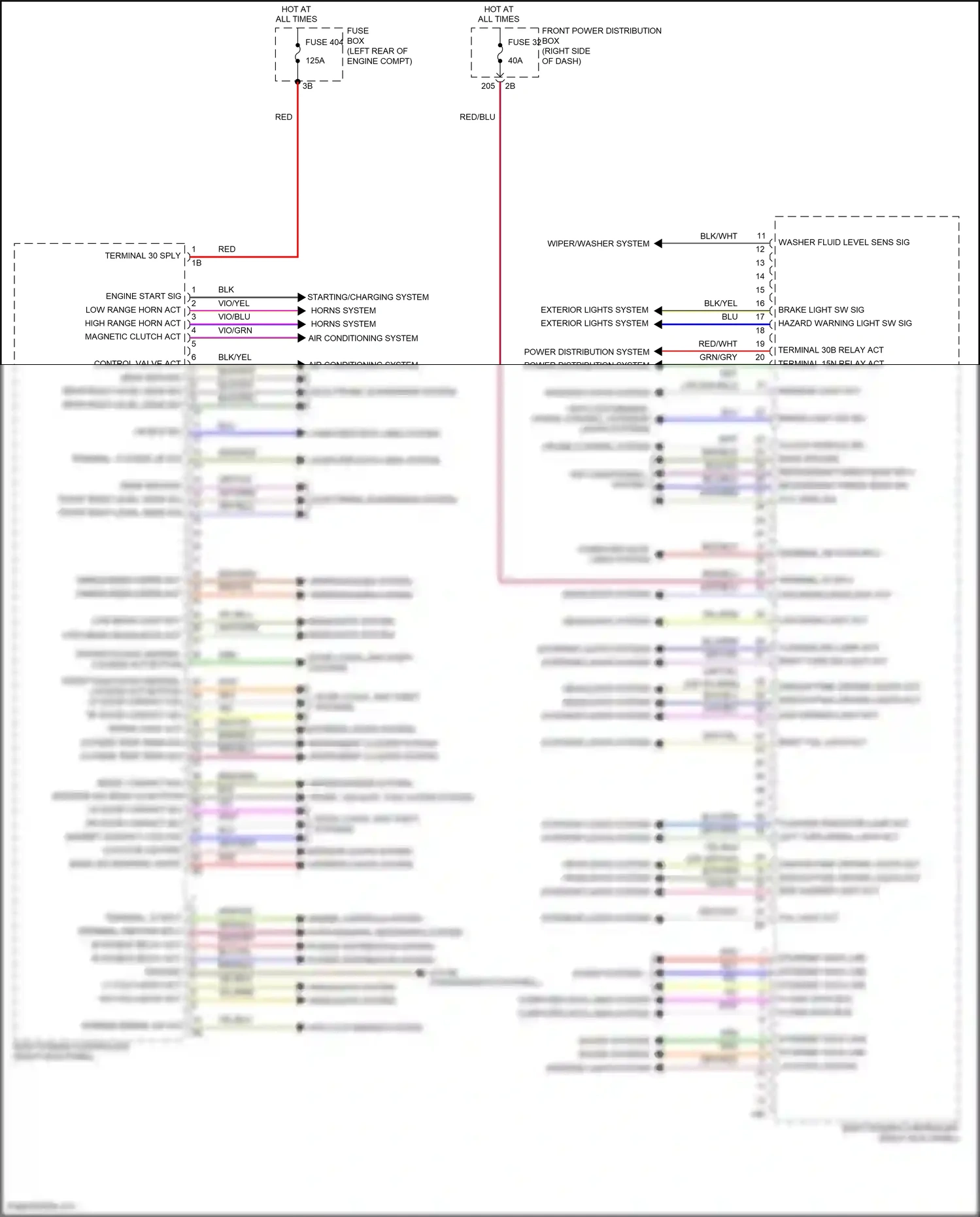 MINI Cooper III (2013-2018) side marker light act wiring diagram  (1 of 1)