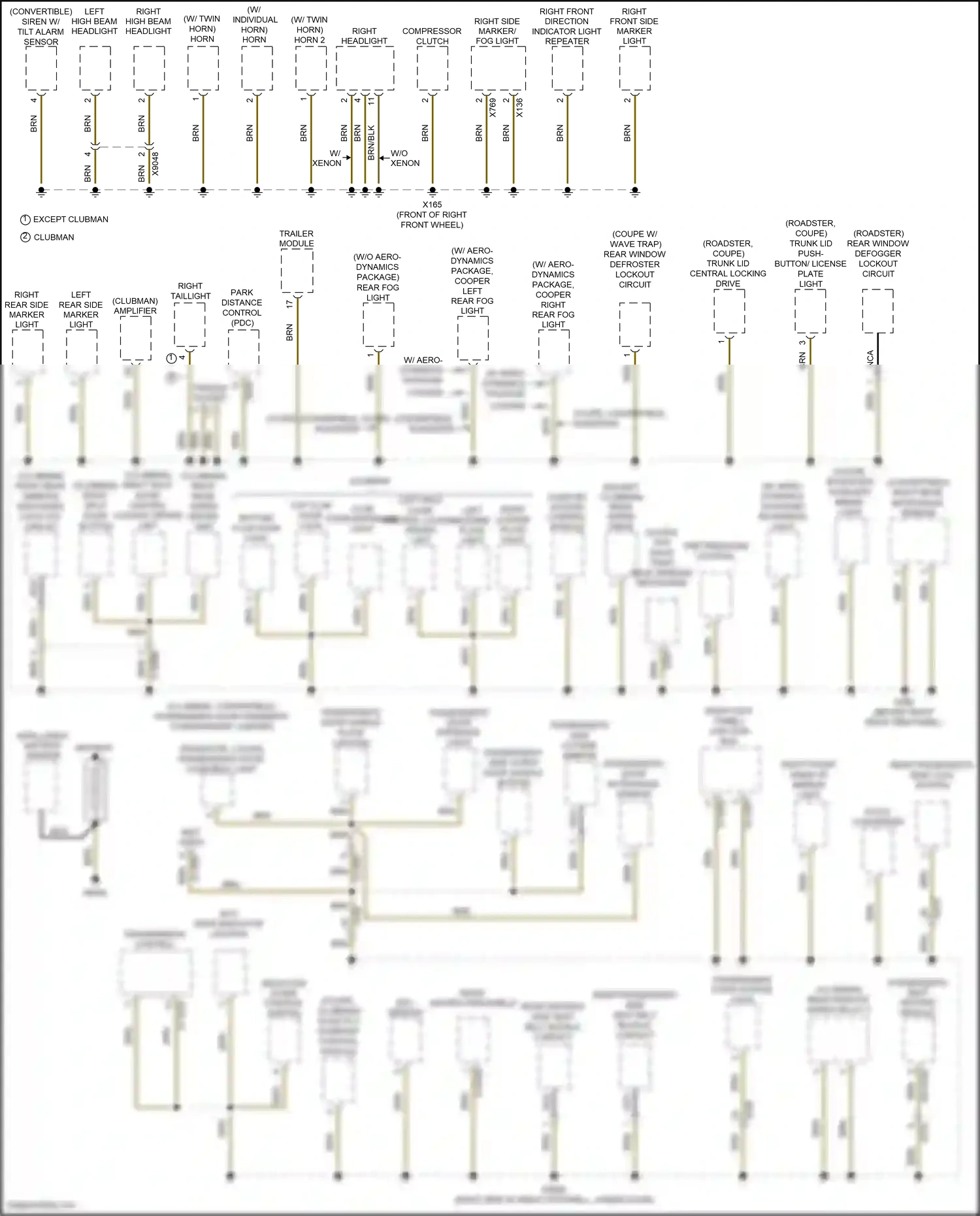MINI Cooper III (2013-2018) trailer socket wiring diagram  (2 of 12)