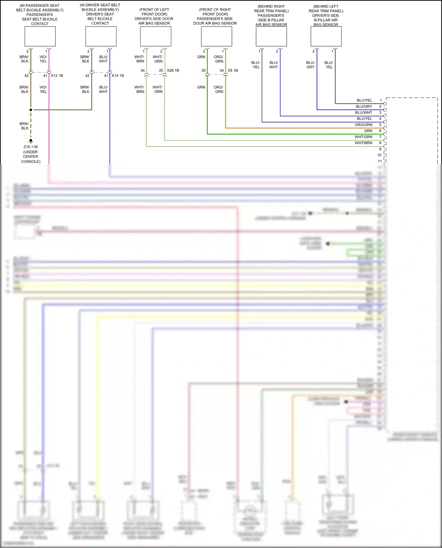 MINI Cooper III (2013-2018) (under center console) wiring diagram  (8 of 15)