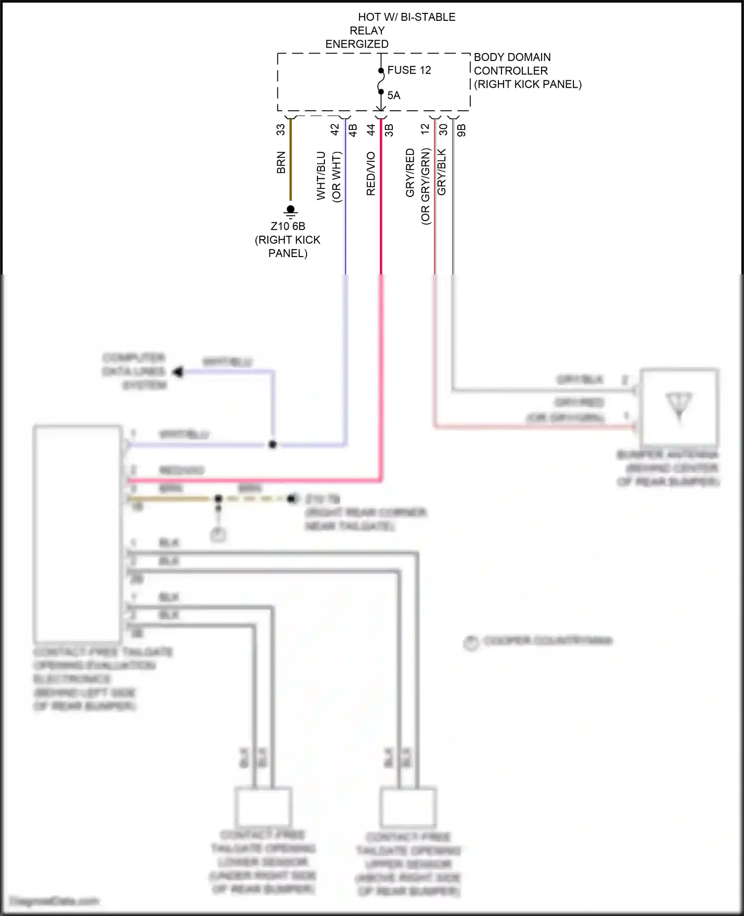 Wiring diagram computer data lines system for MINI John Cooper Works Clubman II facelift (2019-2024) (33 of 76)