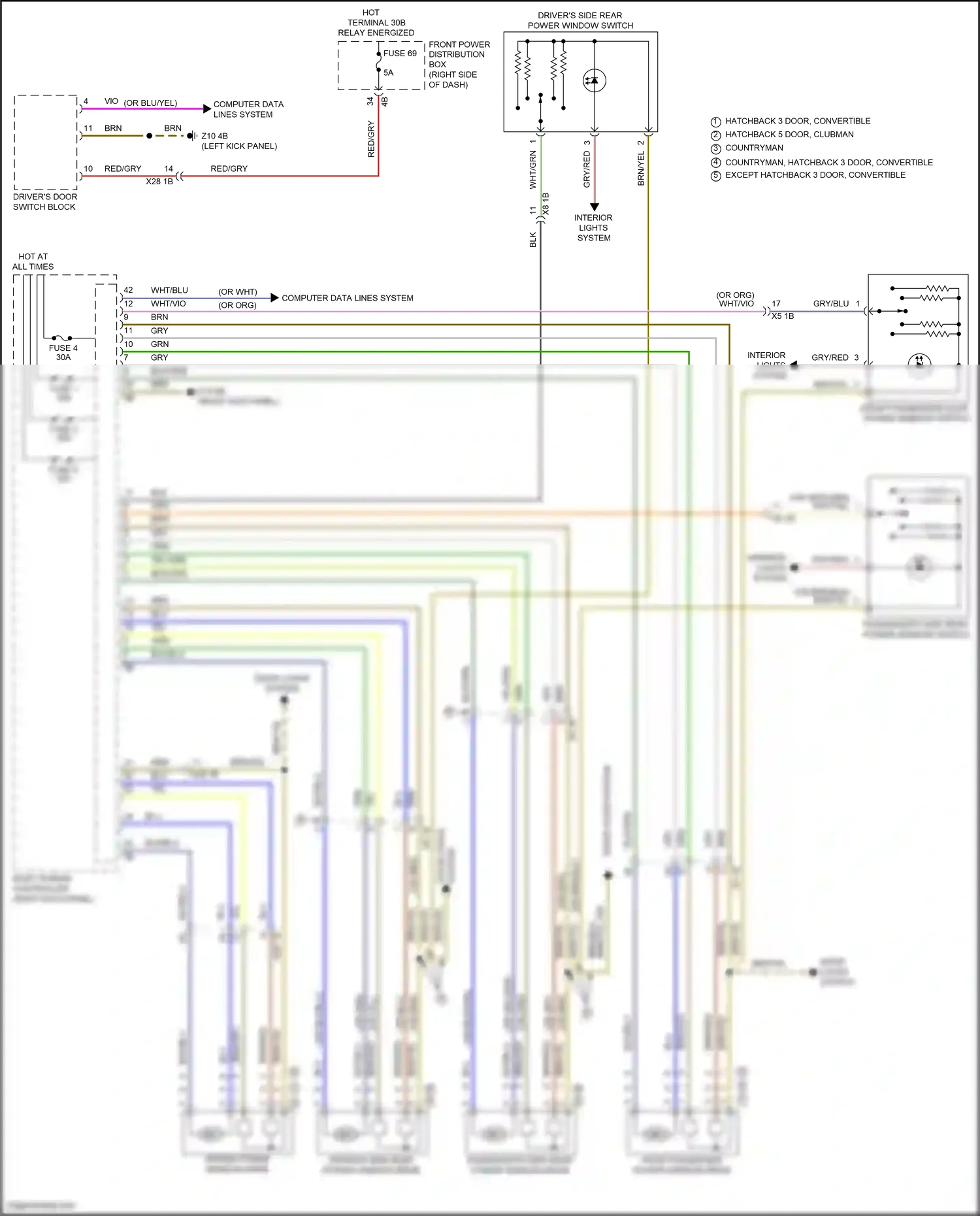 Wiring diagram computer data lines system for MINI John Cooper Works Clubman II facelift (2019-2024) (38 of 76)