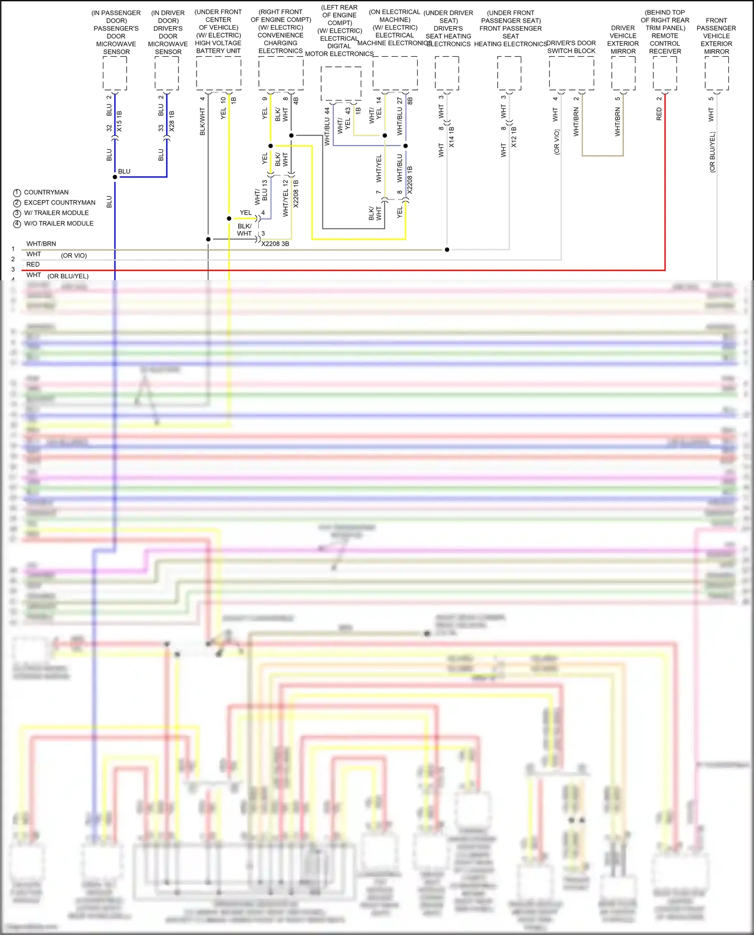 Wiring diagram tailgate function module for MINI John Cooper Works Clubman II facelift (2019-2024) (2 of 4)