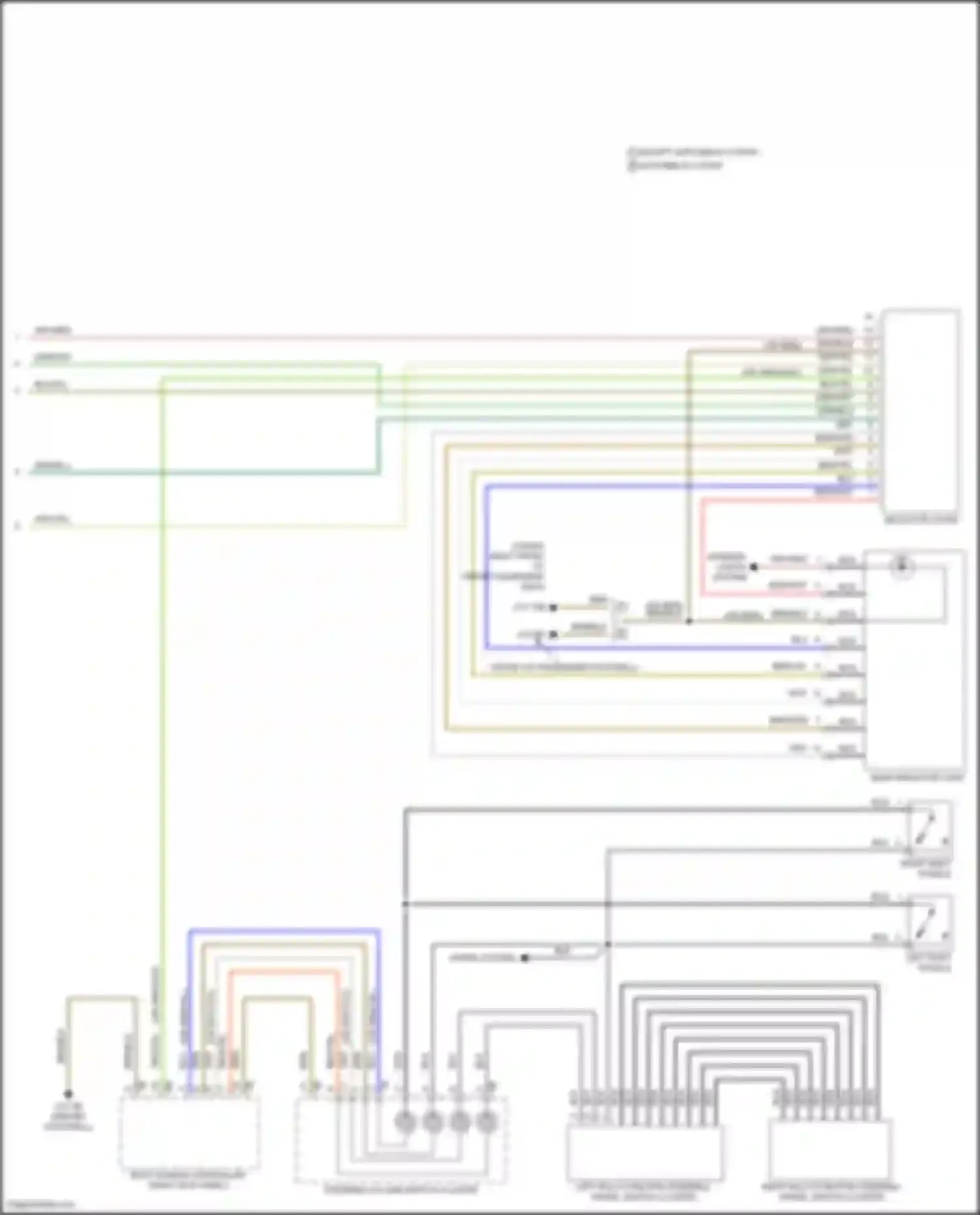 Wiring diagram left multi-function steering wheel switch cluster for MINI John Cooper Works Countryman II facelift (2020-2024)