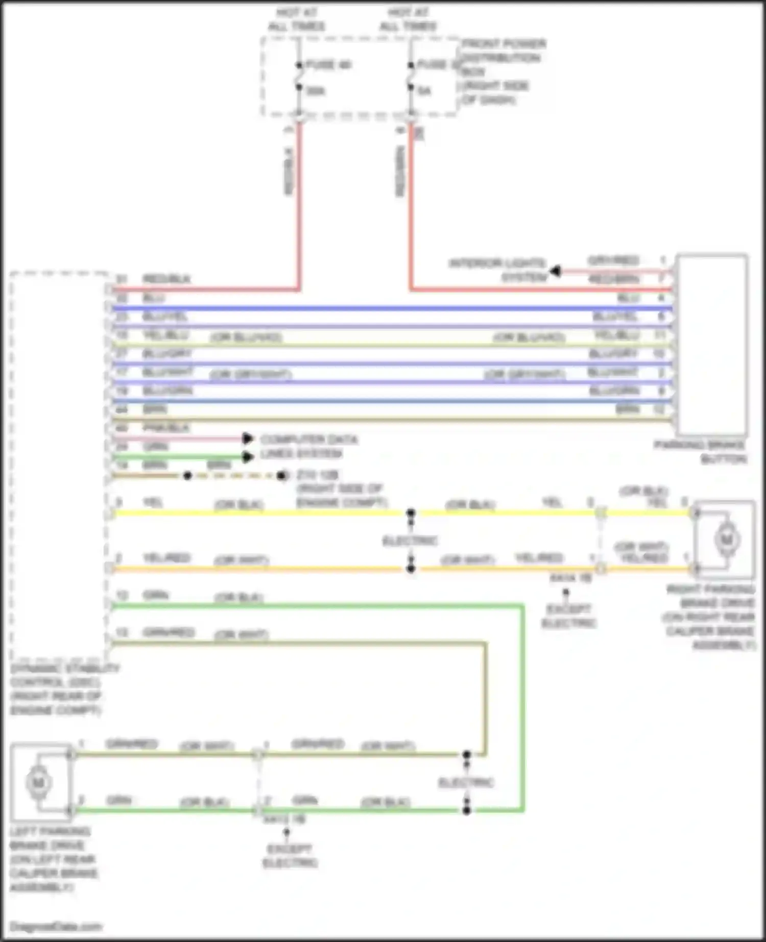 Wiring diagram blu/yel for MINI John Cooper Works Countryman II facelift (2020-2024)