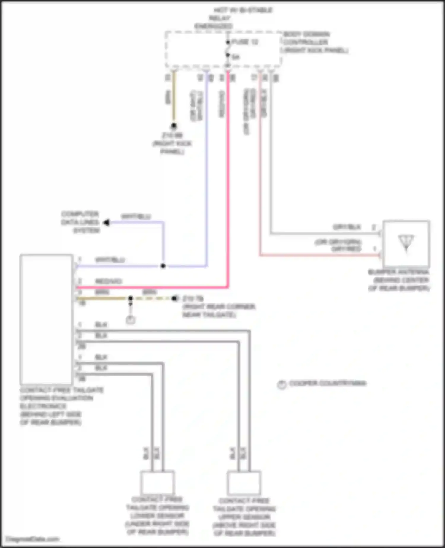 Wiring diagram gry/red for MINI John Cooper Works Countryman II facelift (2020-2024)