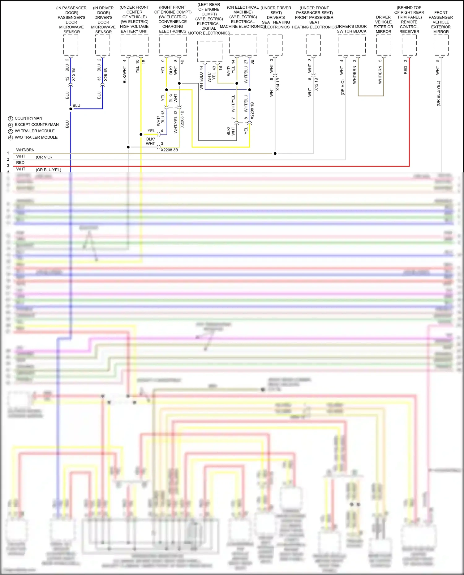 MINI John Cooper Works Countryman II facelift (2020-2024) tailgate function module wiring diagram  (2 of 5)