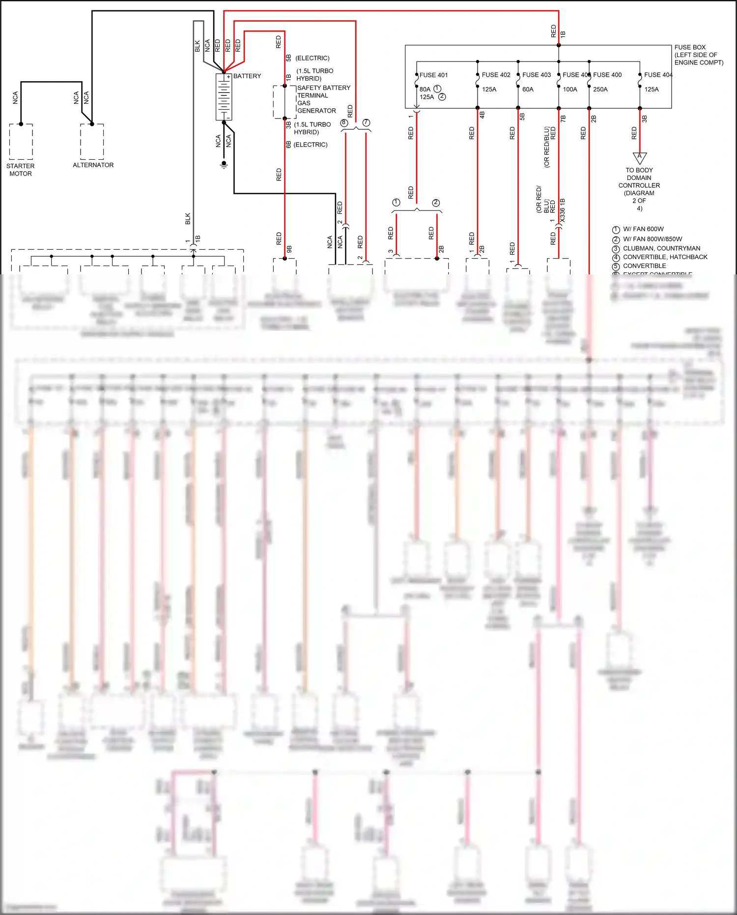 MINI John Cooper Works Countryman II facelift (2020-2024) tailgate function module wiring diagram  (3 of 5)