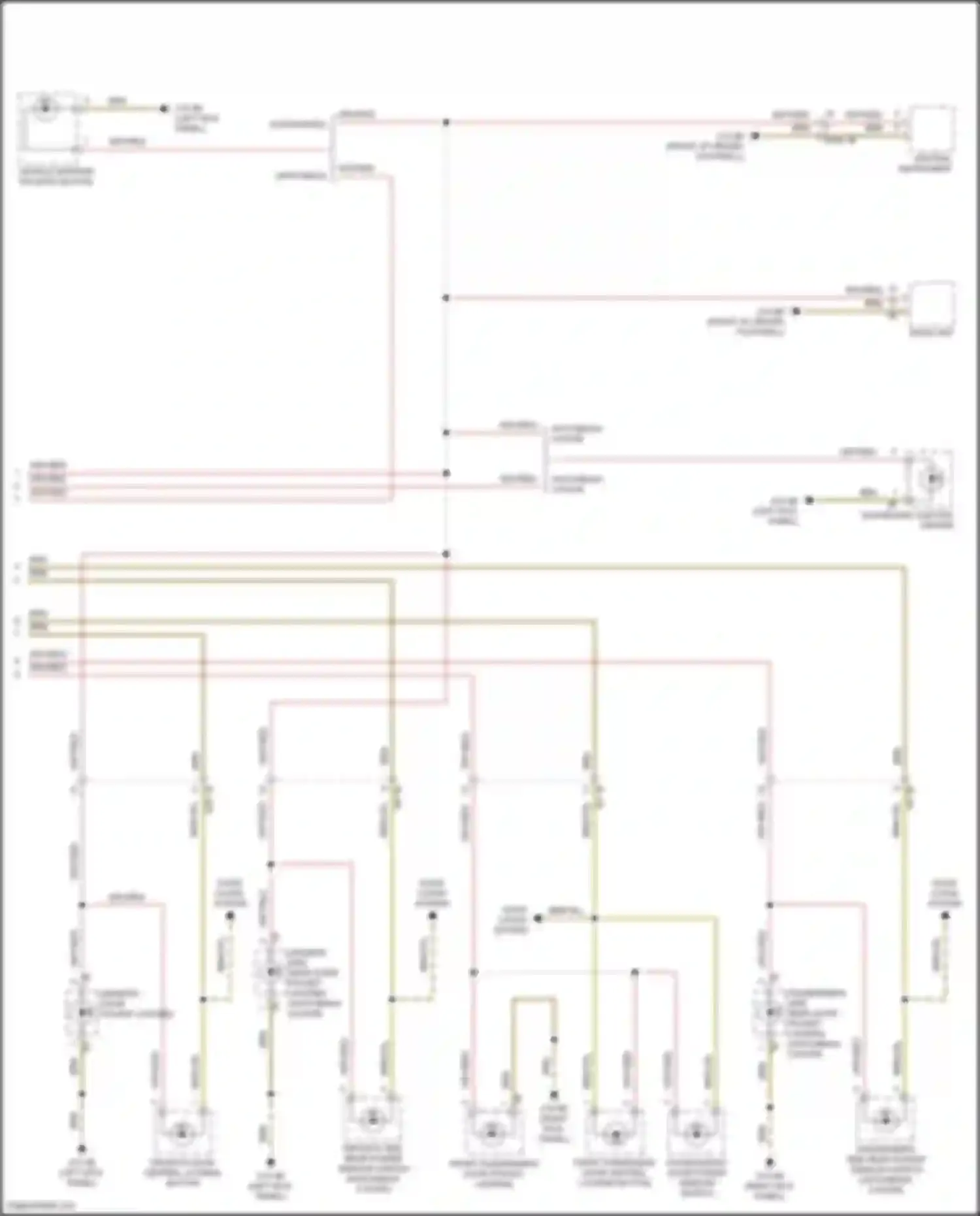 Wiring diagram front passenger door central locking button for MINI John Cooper Works Countryman II (2016-2020) (3 of 5)