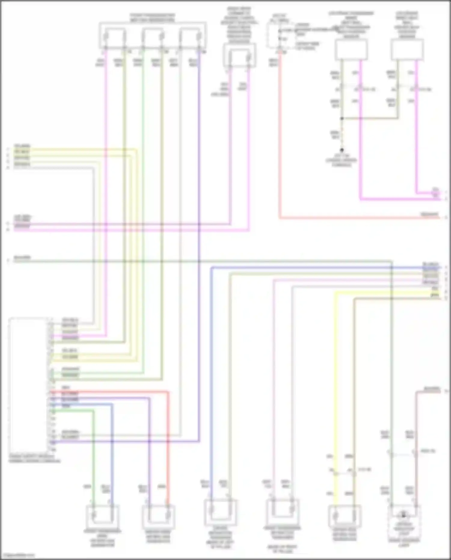 Wiring diagram front passenger seat position sensor for MINI John Cooper Works Countryman III (2023-2024) (2 of 2)