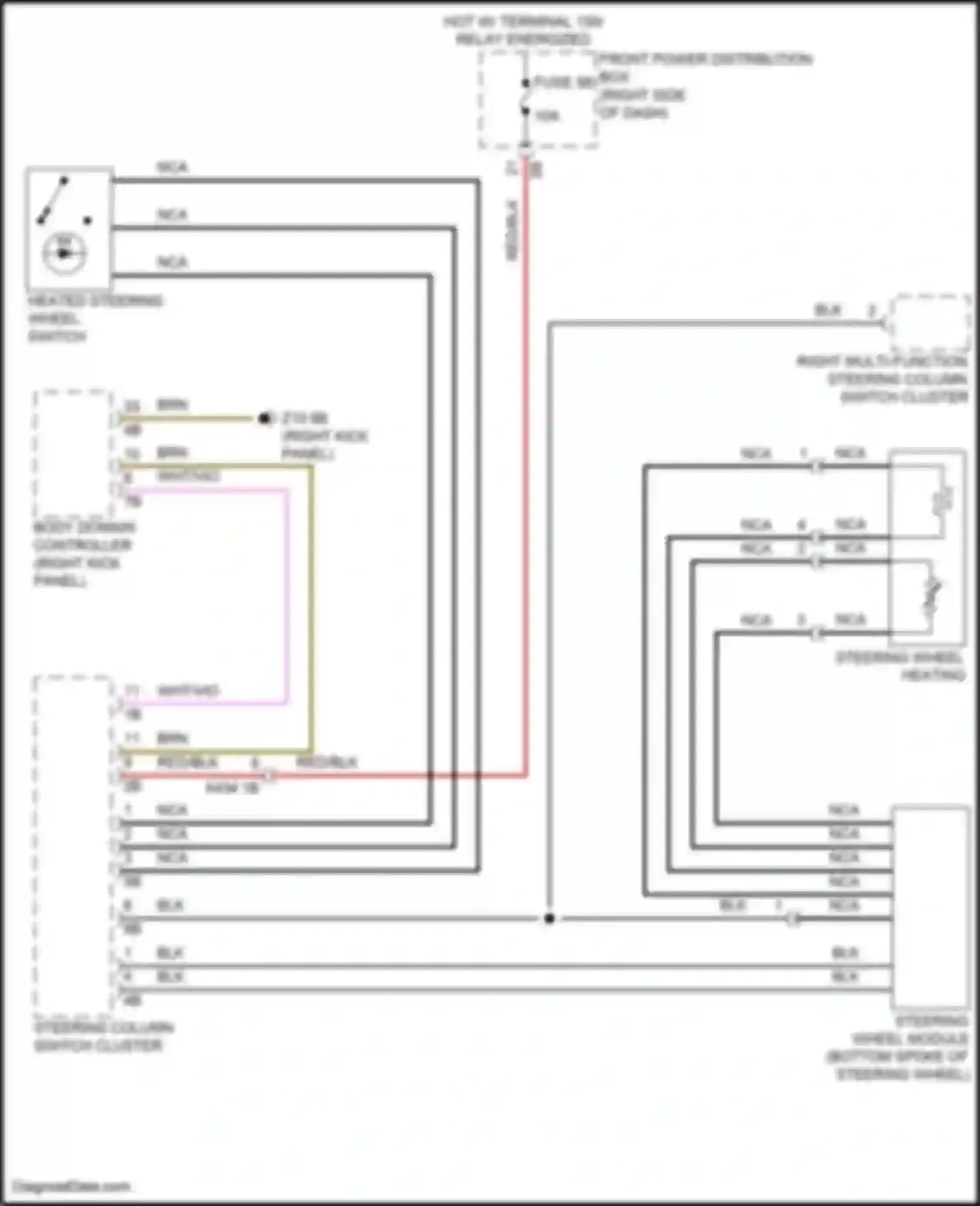 Wiring diagram heated steering wheel switch for MINI John Cooper Works Countryman III (2023-2024) (1 of 1)