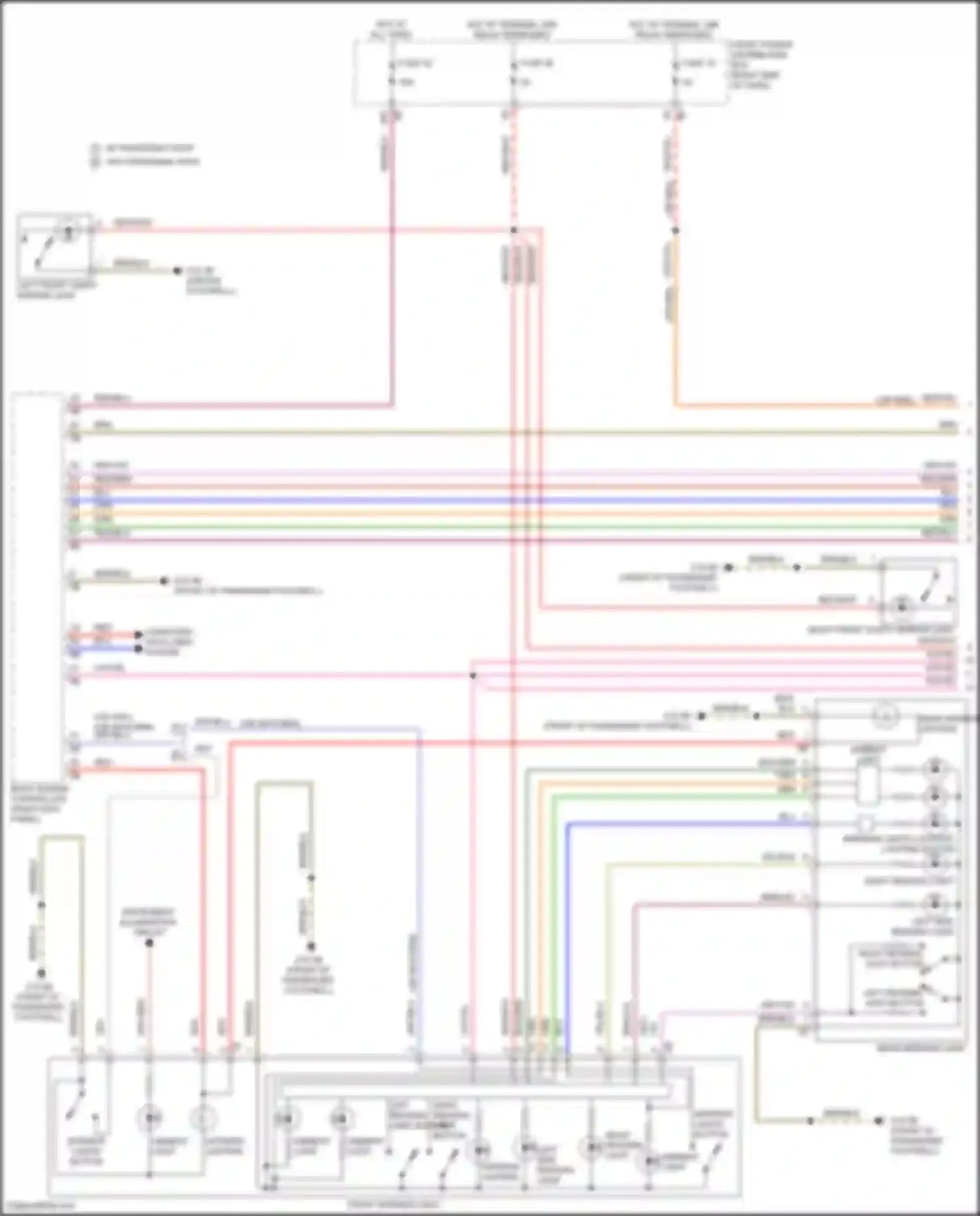 Wiring diagram left front vanity mirror light for MINI John Cooper Works Countryman III (2023-2024) (1 of 3)
