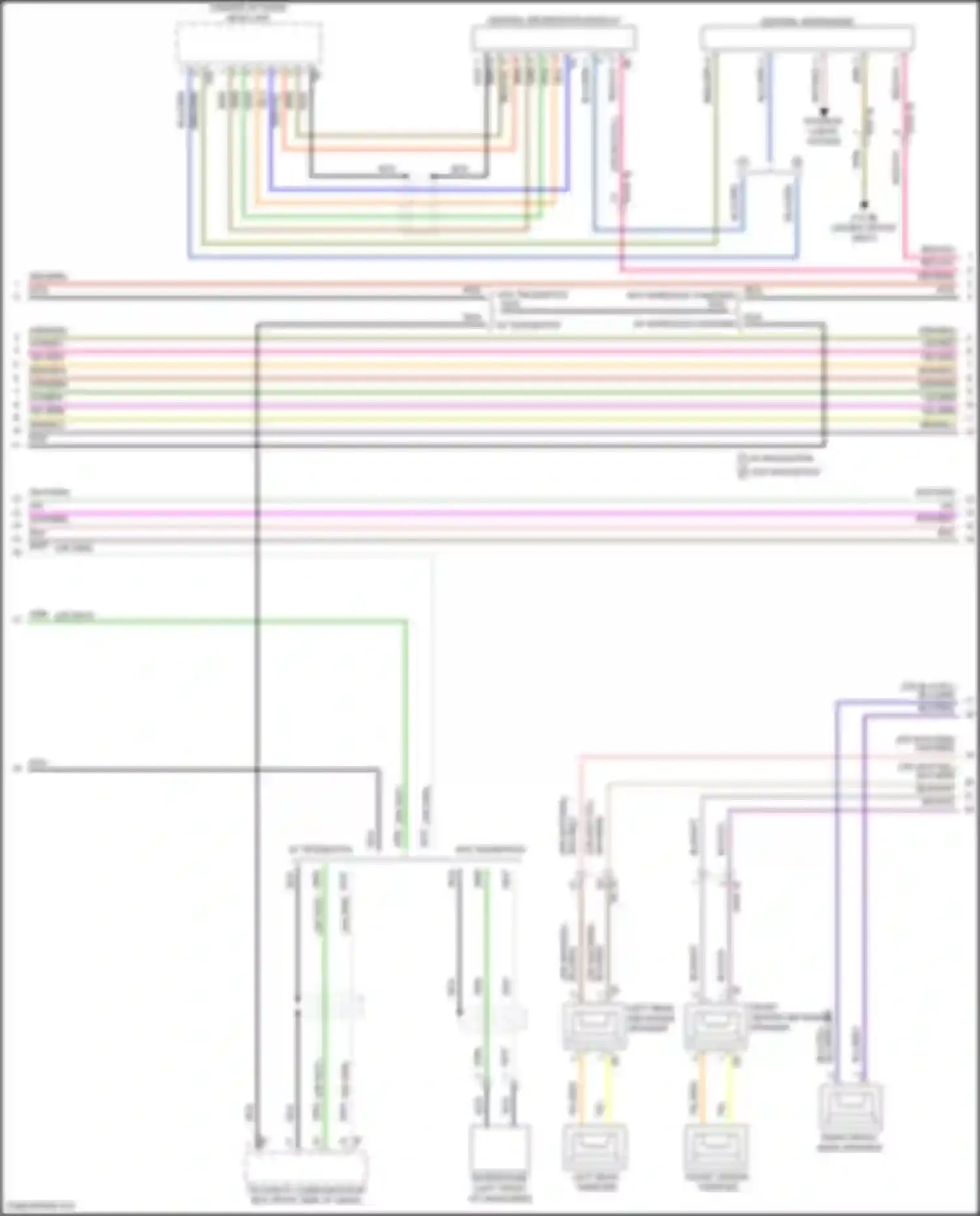 Wiring diagram left rear mid-range speaker for MINI John Cooper Works Countryman III (2023-2024) (4 of 8)
