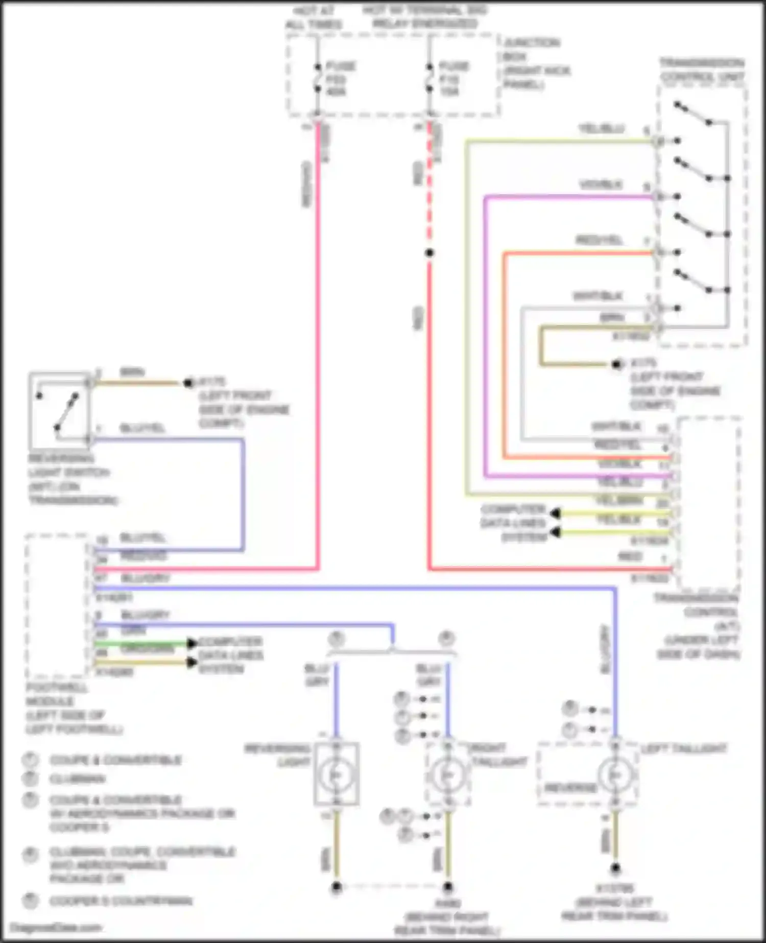 Wiring diagram junction box for MINI John Cooper Works II facelift (2010-2013) (1 of 57)