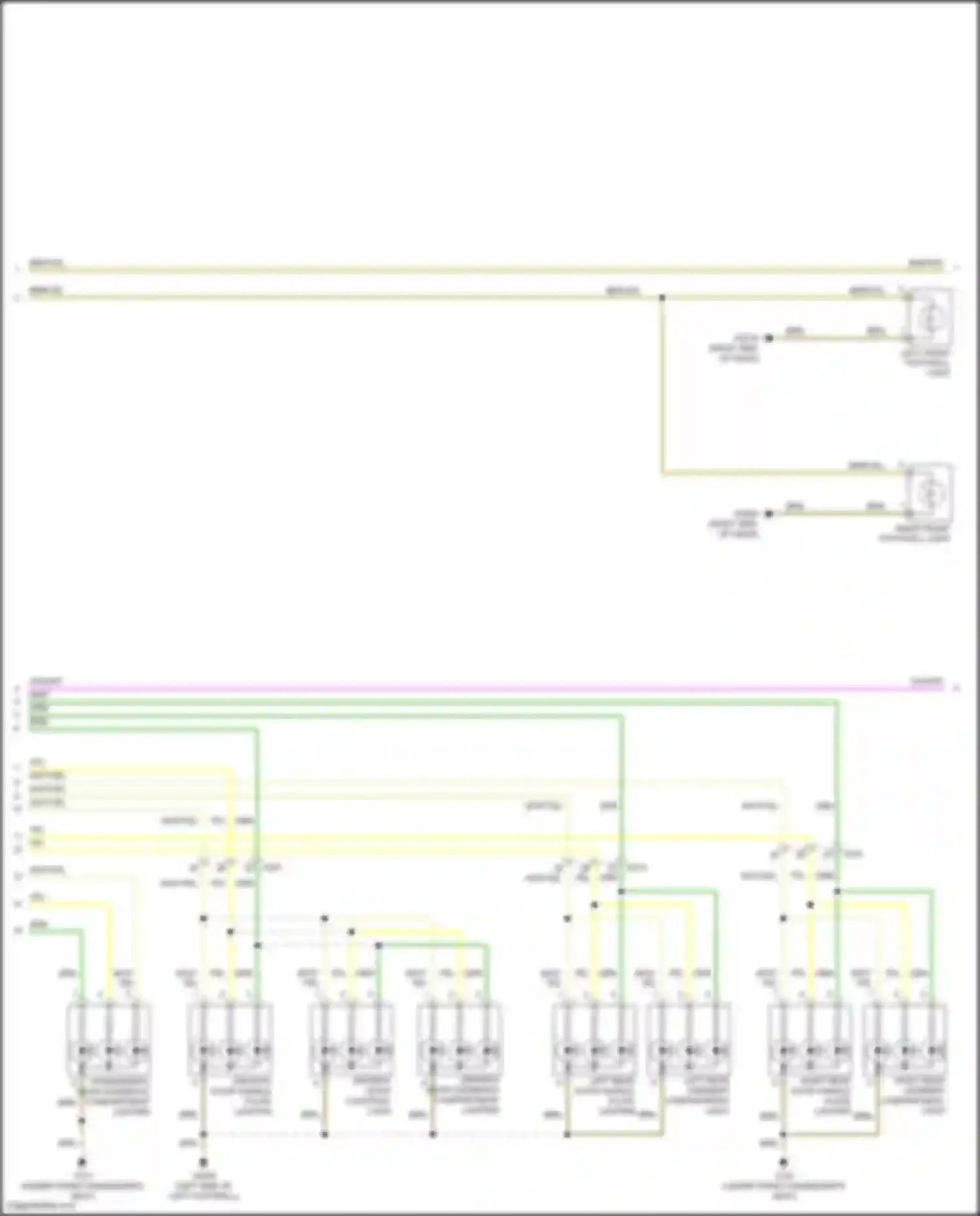 Wiring diagram passenger's door oddments compartment lighting for MINI John Cooper Works II facelift (2010-2013) (3 of 6)