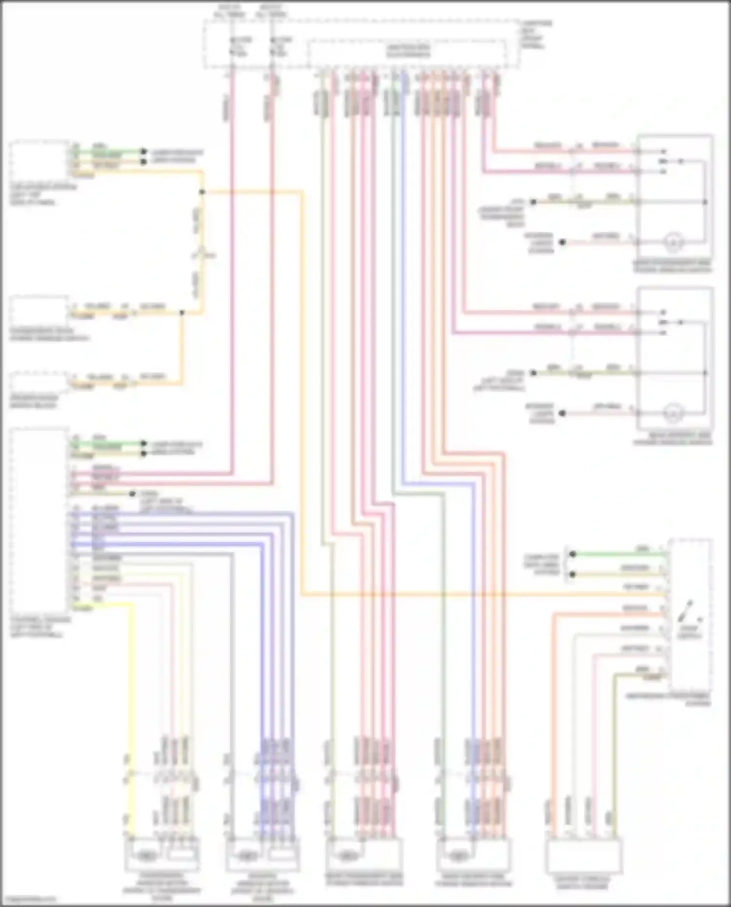 Wiring diagram rear passenger's side power window switch for MINI John Cooper Works II facelift (2010-2013) (3 of 3)