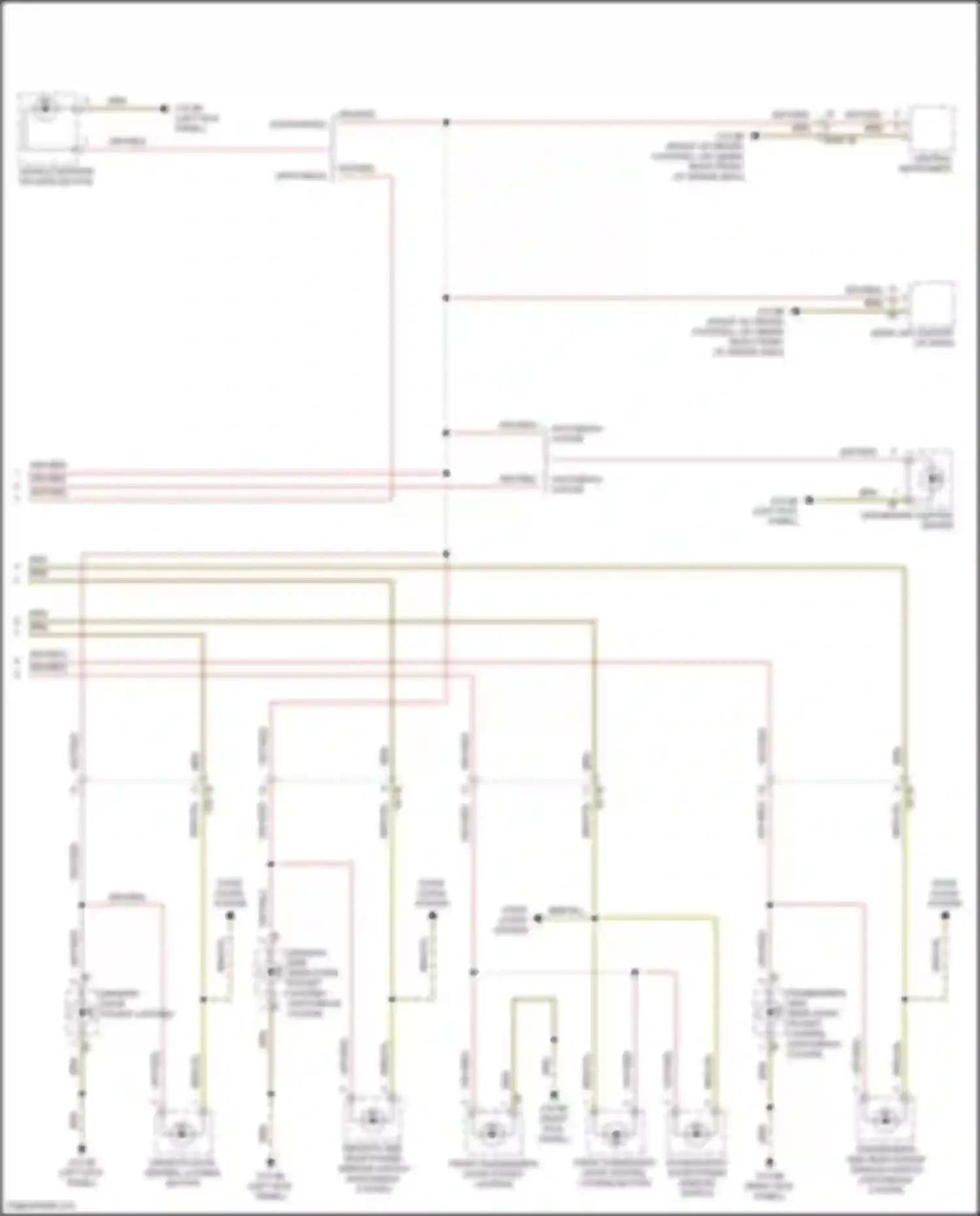 Wiring diagram driver's side rear power window switch for MINI John Cooper Works III facelift (2018-2021)