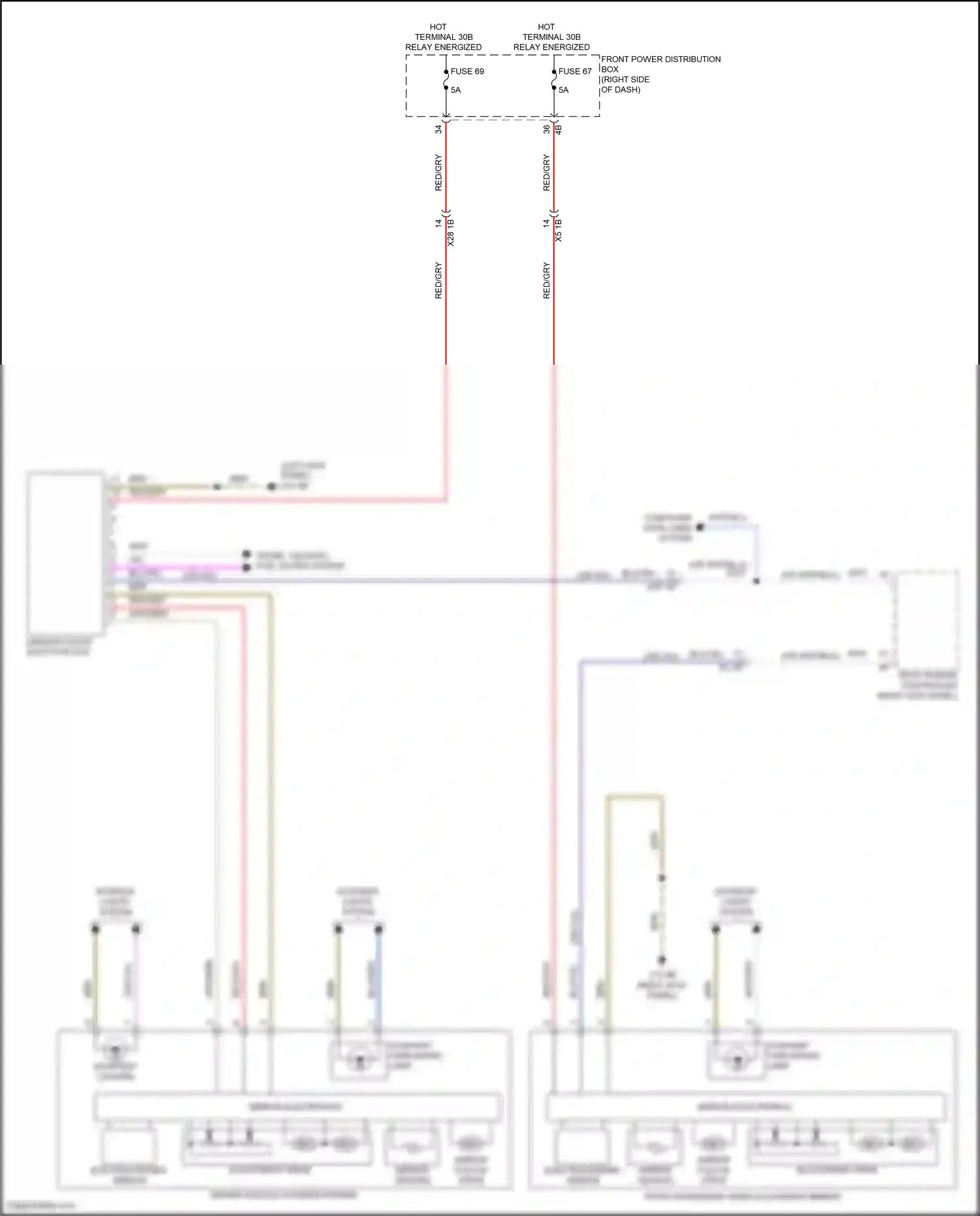 Wiring diagram courtesy lighting for MINI John Cooper Works III facelift (2018-2021) (1 of 2)