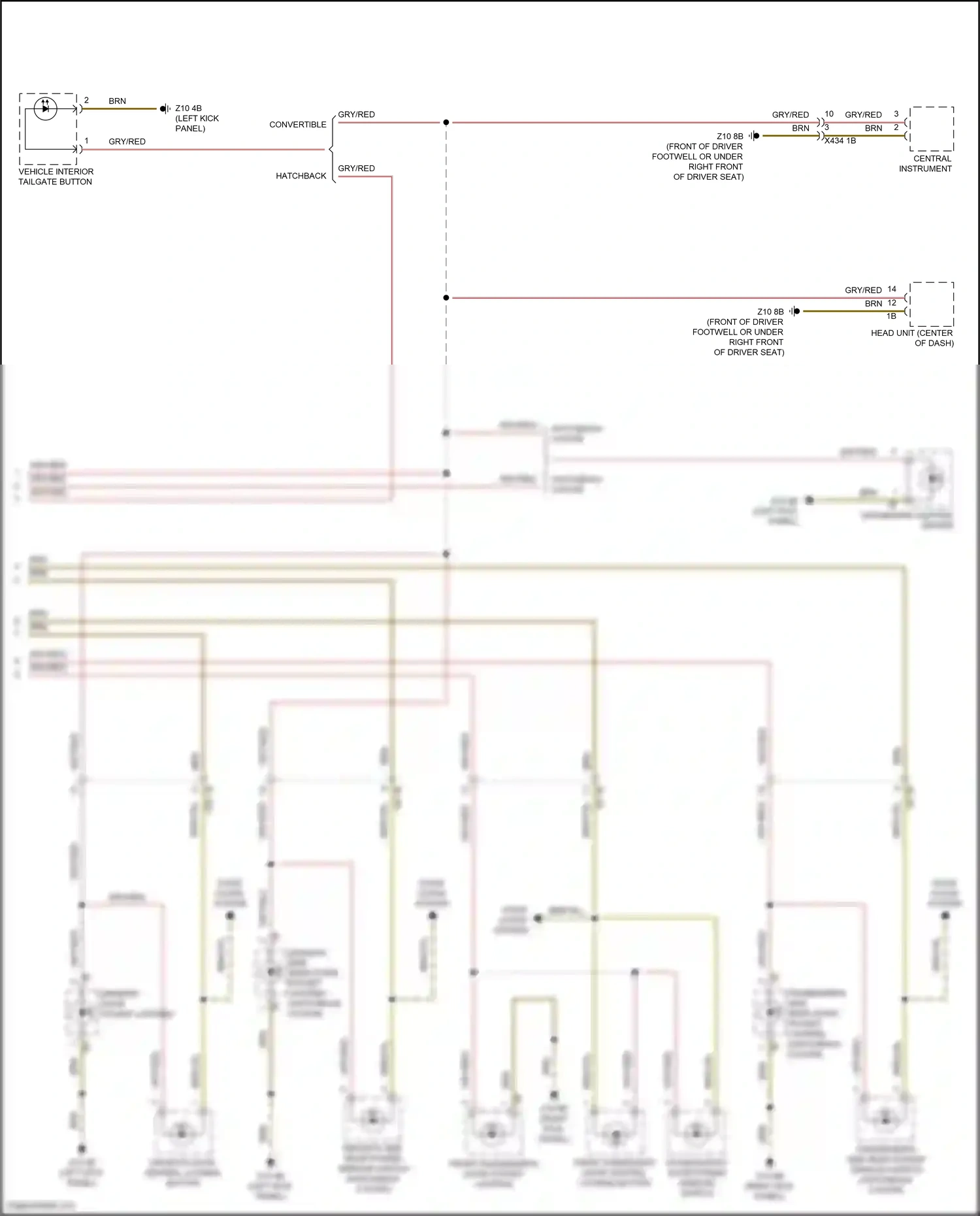 Wiring diagram dashboard lighting center for MINI John Cooper Works III facelift (2018-2021) (2 of 2)