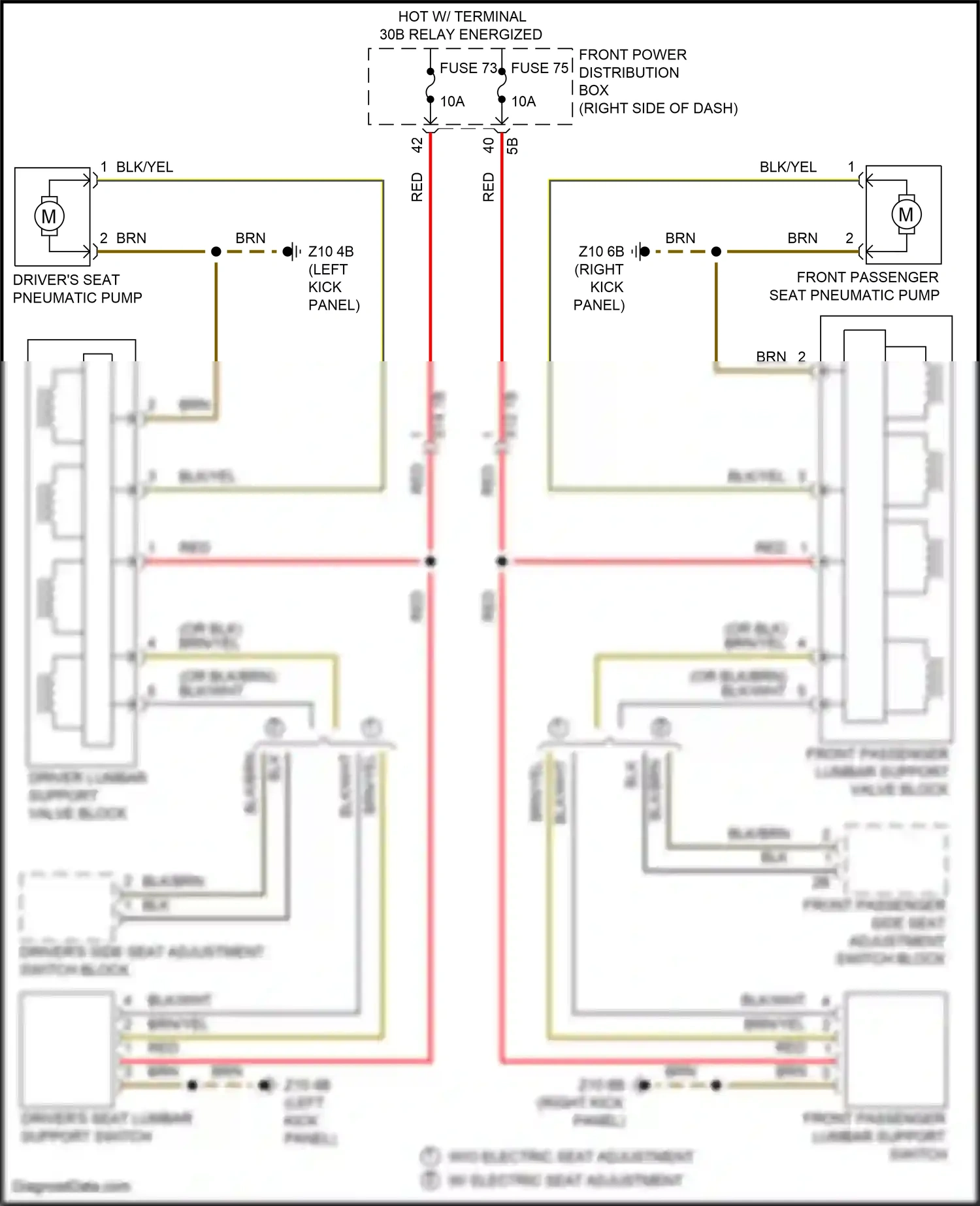 Wiring diagram driver lumbar support valve block for MINI John Cooper Works III facelift (2018-2021) (2 of 2)