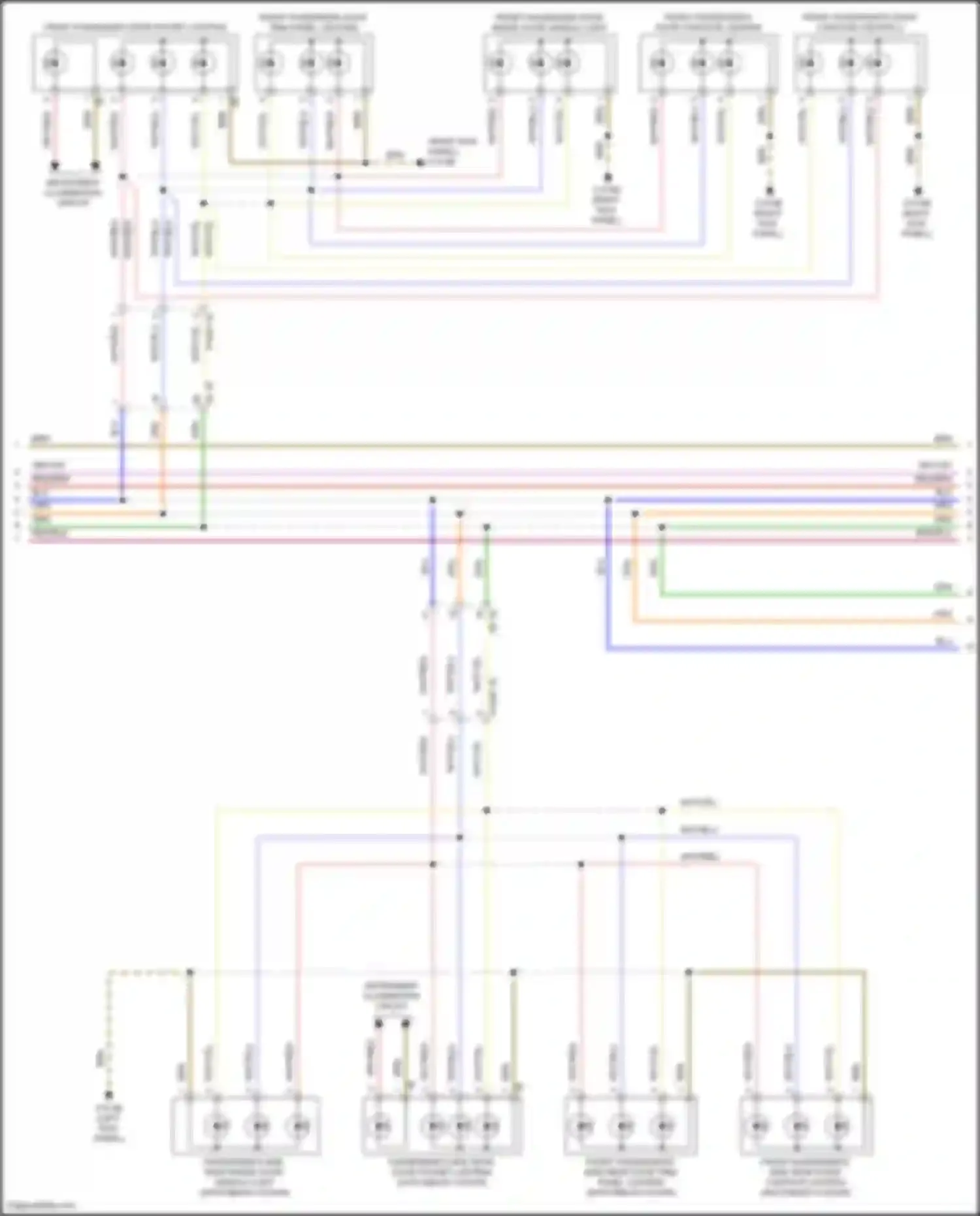 Wiring diagram passenger's side rear inside door handle light for MINI John Cooper Works III facelift (2018-2021)