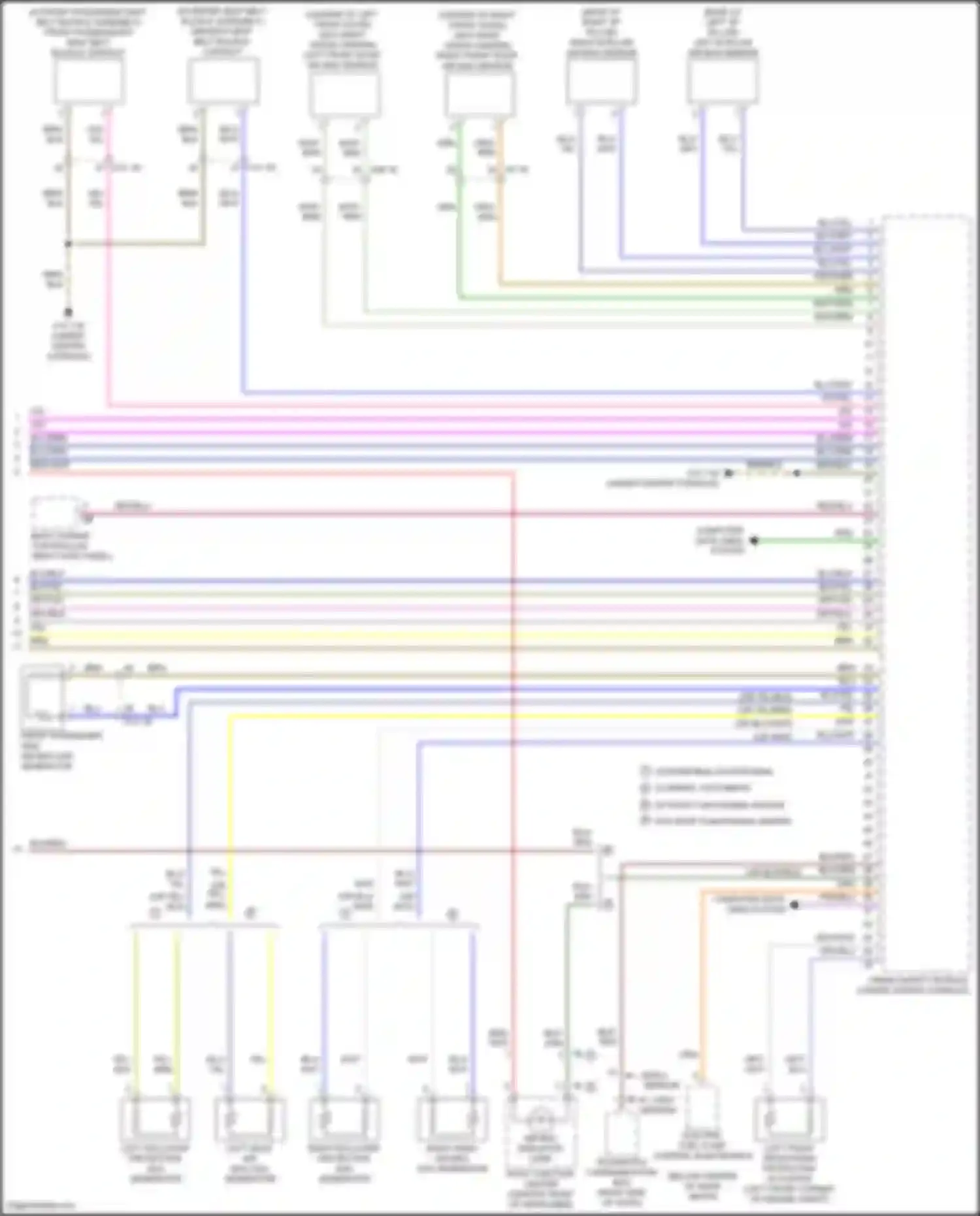 Wiring diagram w/ roof functioning center w/o roof functioning center for MINI John Cooper Works III facelift (2018-2021)