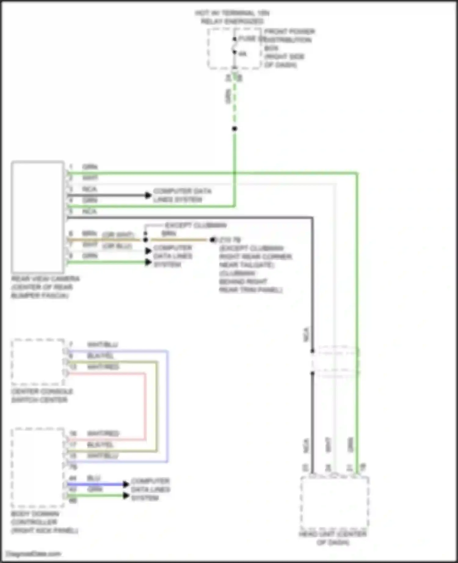 Wiring diagram body domain controller for MINI John Cooper Works III facelift (2018-2021)