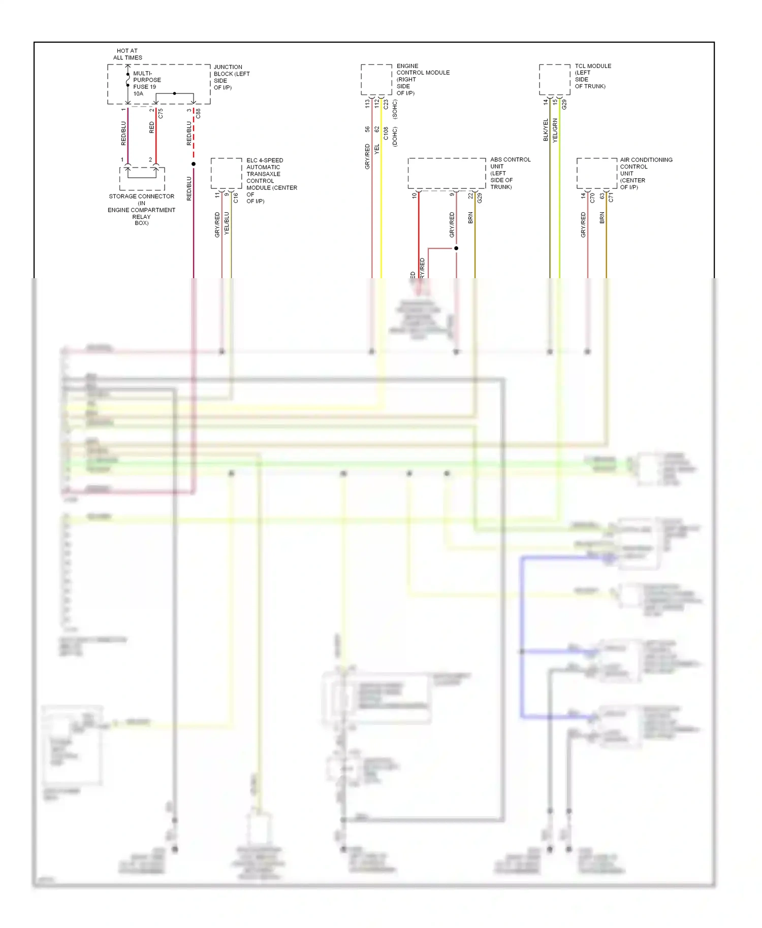 Computer data lines — Computer data lines. Mitsubishi Diamante I (1989-1997)