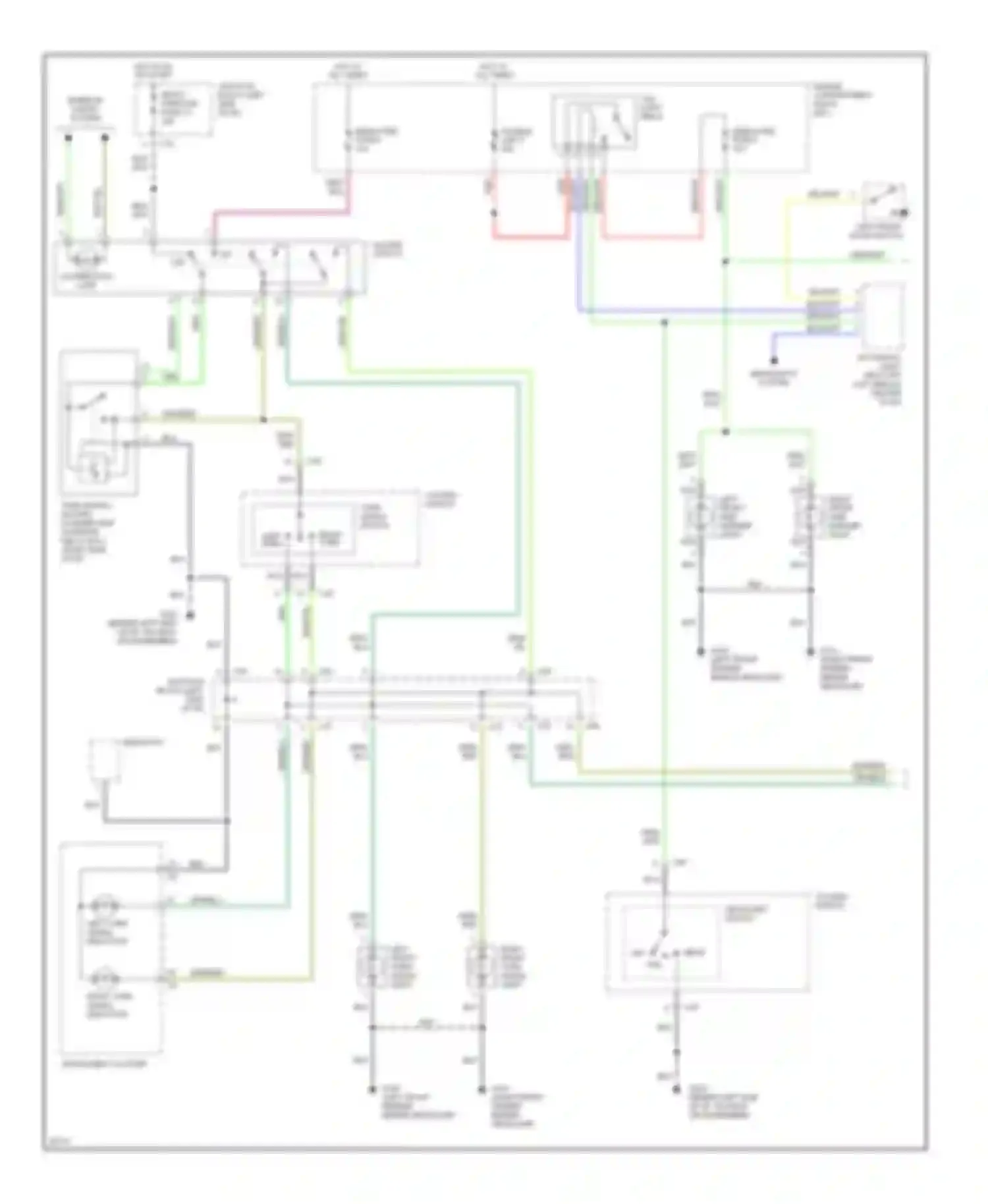 Diamante Mitsubishi I (1989-1997): Exterior lamps circuit (1 of 2)