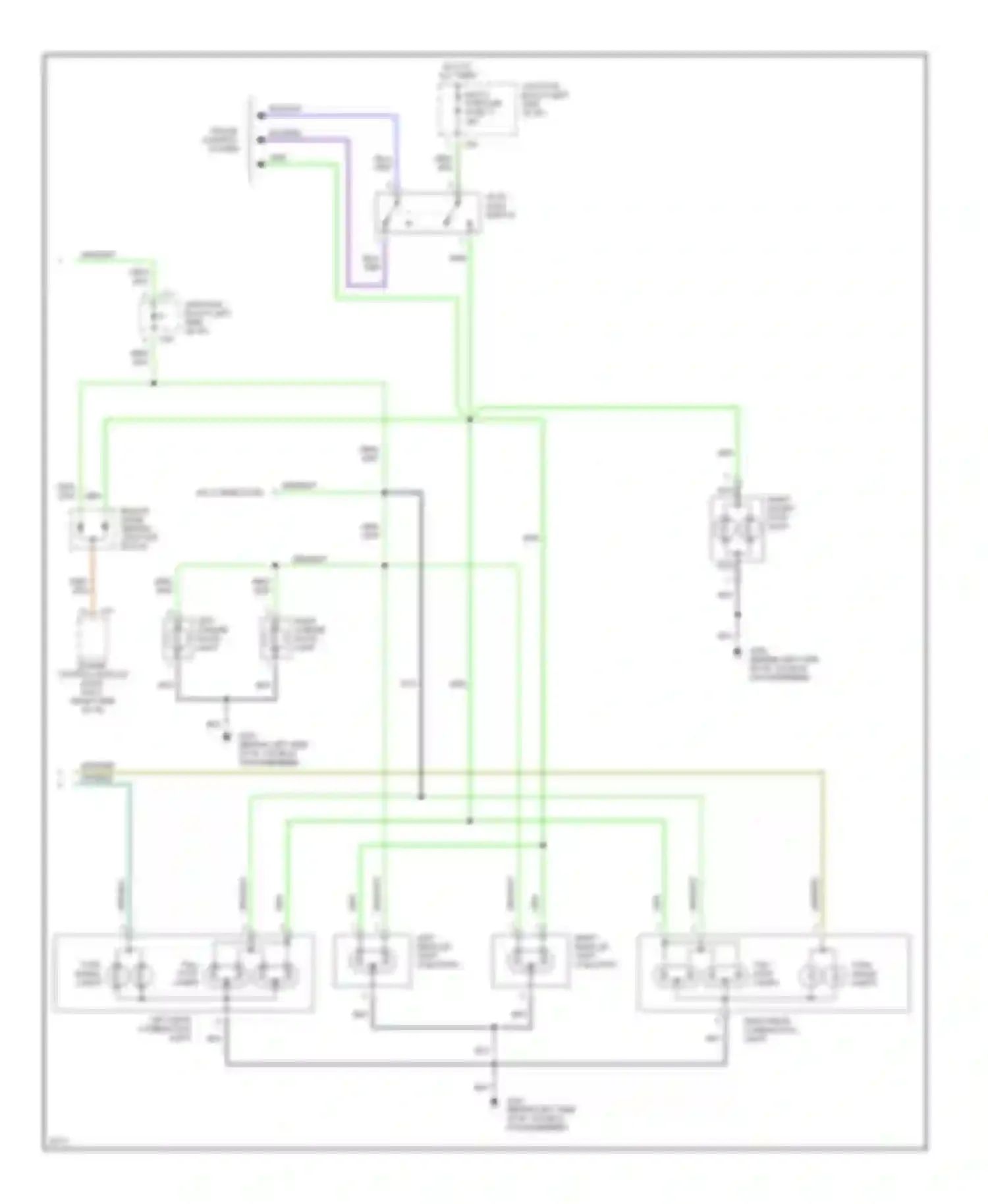 Diamante Mitsubishi I (1989-1997): Exterior lamps circuit (2 of 2)