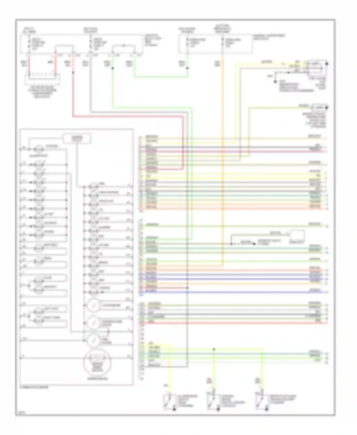 Diamante Mitsubishi I (1989-1997): Instrument cluster circuit (1 of 2)