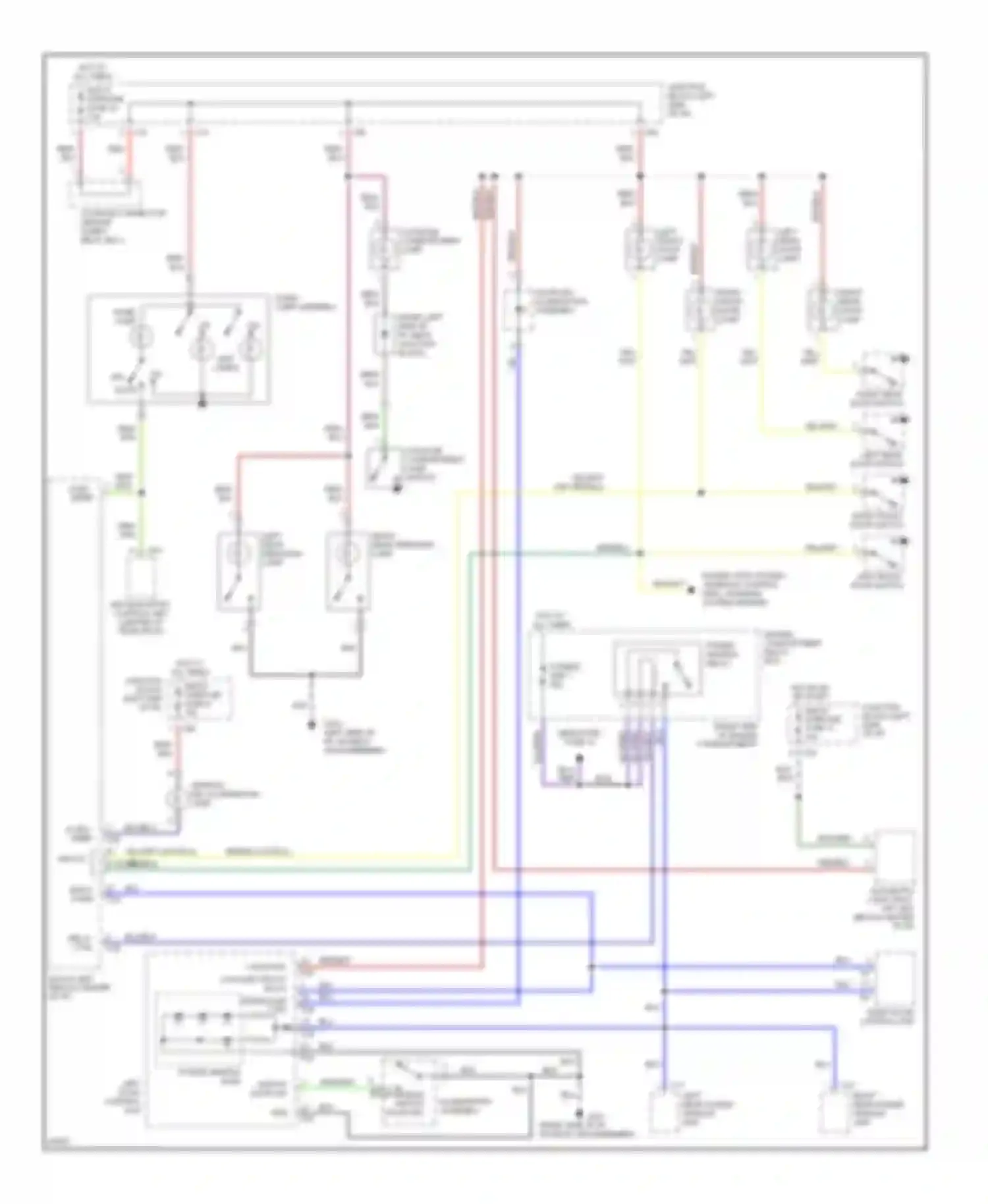 Diamante Mitsubishi I (1989-1997): Courtesy lamps circuit