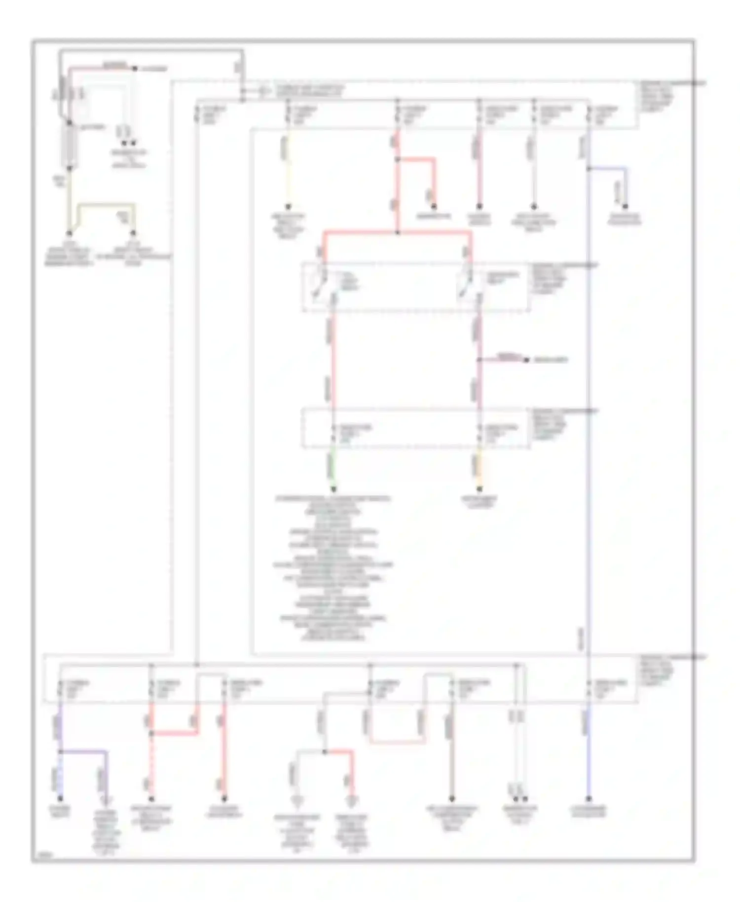 Diamante Mitsubishi I (1989-1997): Power distribution circuit (1 of 3)