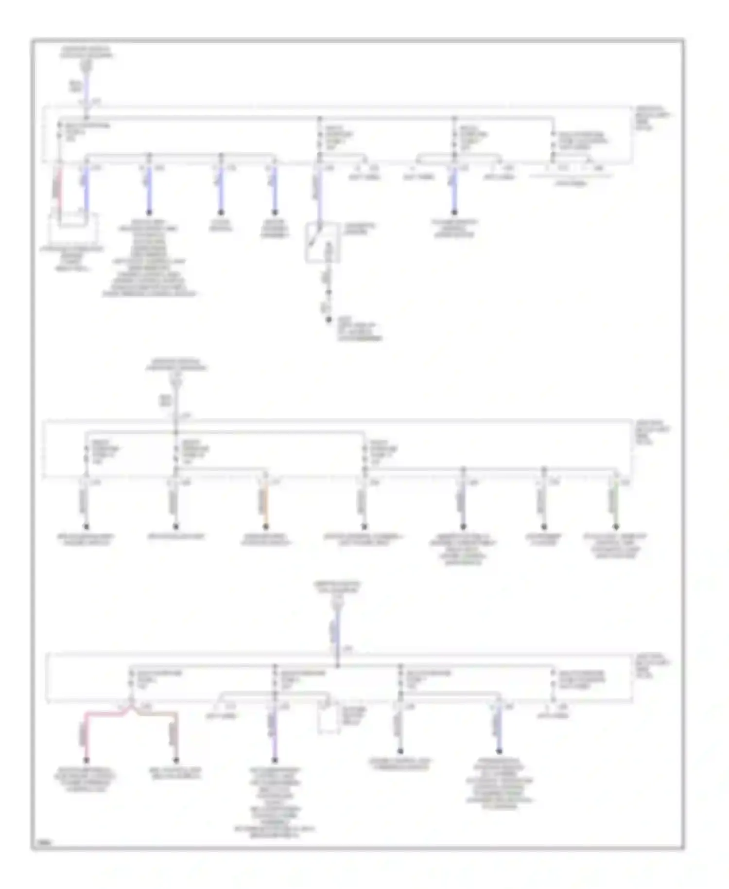 Diamante Mitsubishi I (1989-1997): Power distribution circuit (3 of 3)