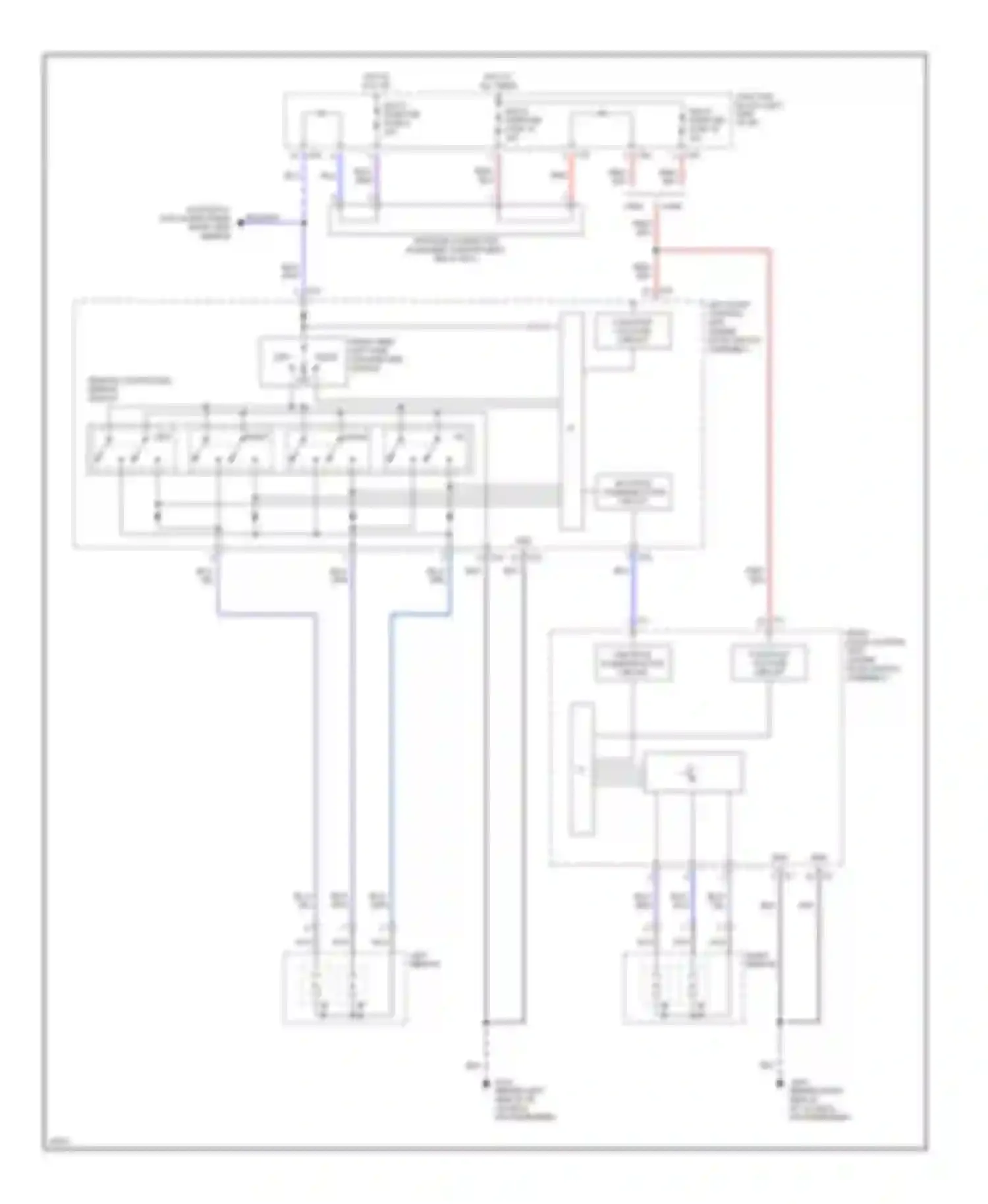 Diamante Mitsubishi I (1989-1997): Power mirror circuit