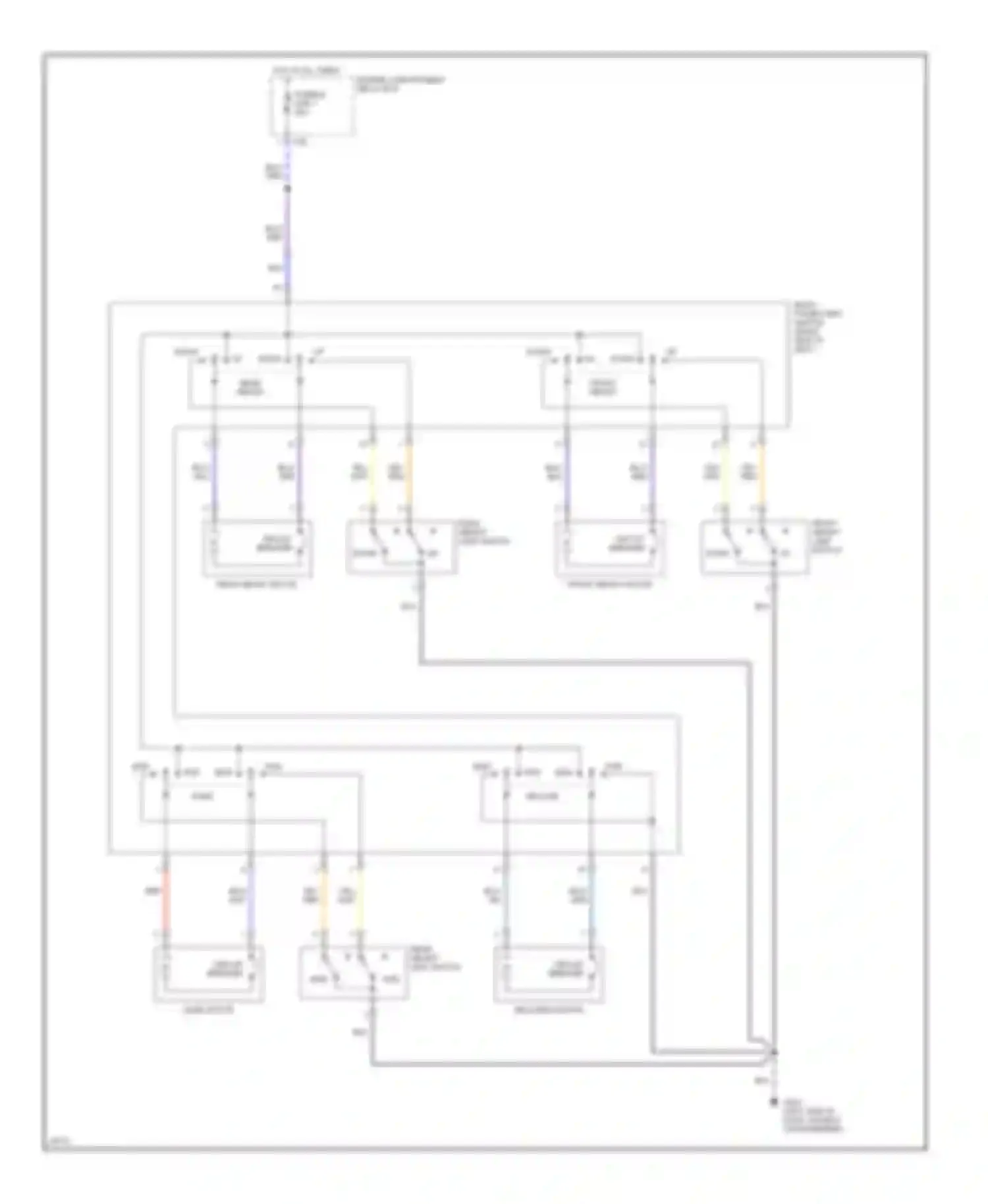Diamante Mitsubishi I (1989-1997): Passenger power seat circuit